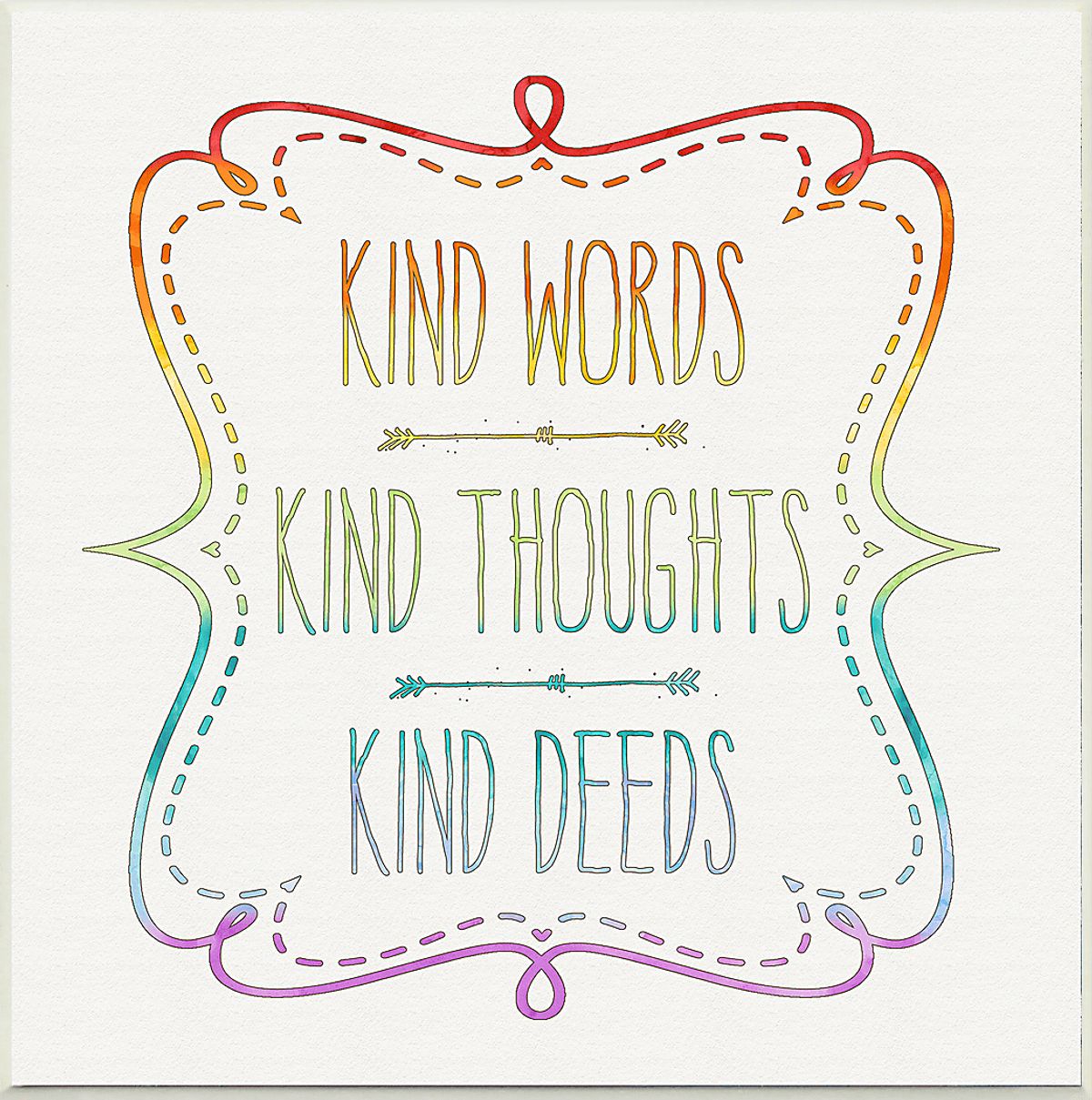 Kids Kind Words Rainbow Artwork - Rooms To Go