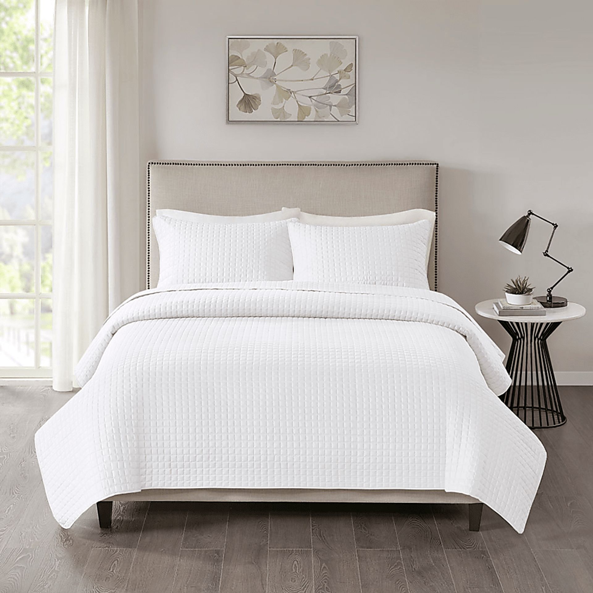 Kineton White 3 Pc King/California King Coverlet Set - Image 2