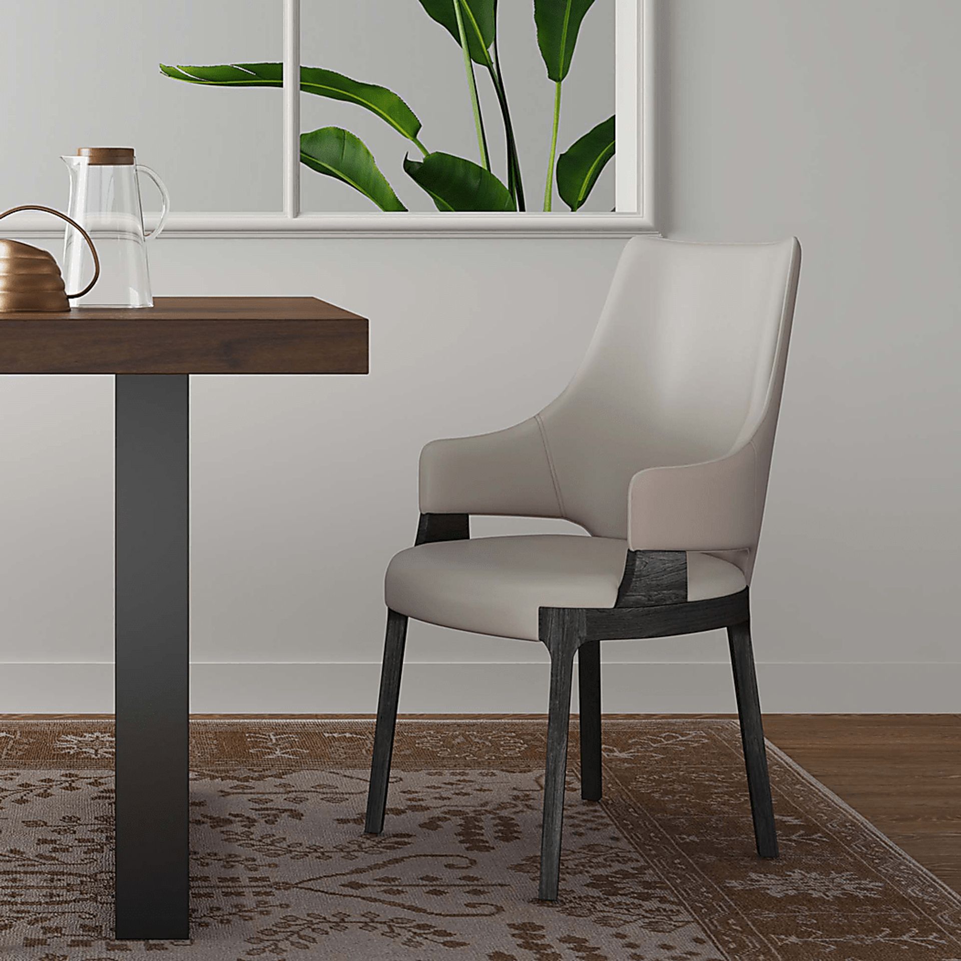 Kingery Light Gray Arm Chair - Image 2