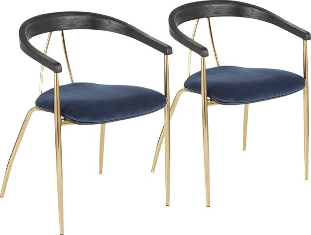 Kingrow Blue Arm Chair, Set of 2 - Thumbnail - Image 1