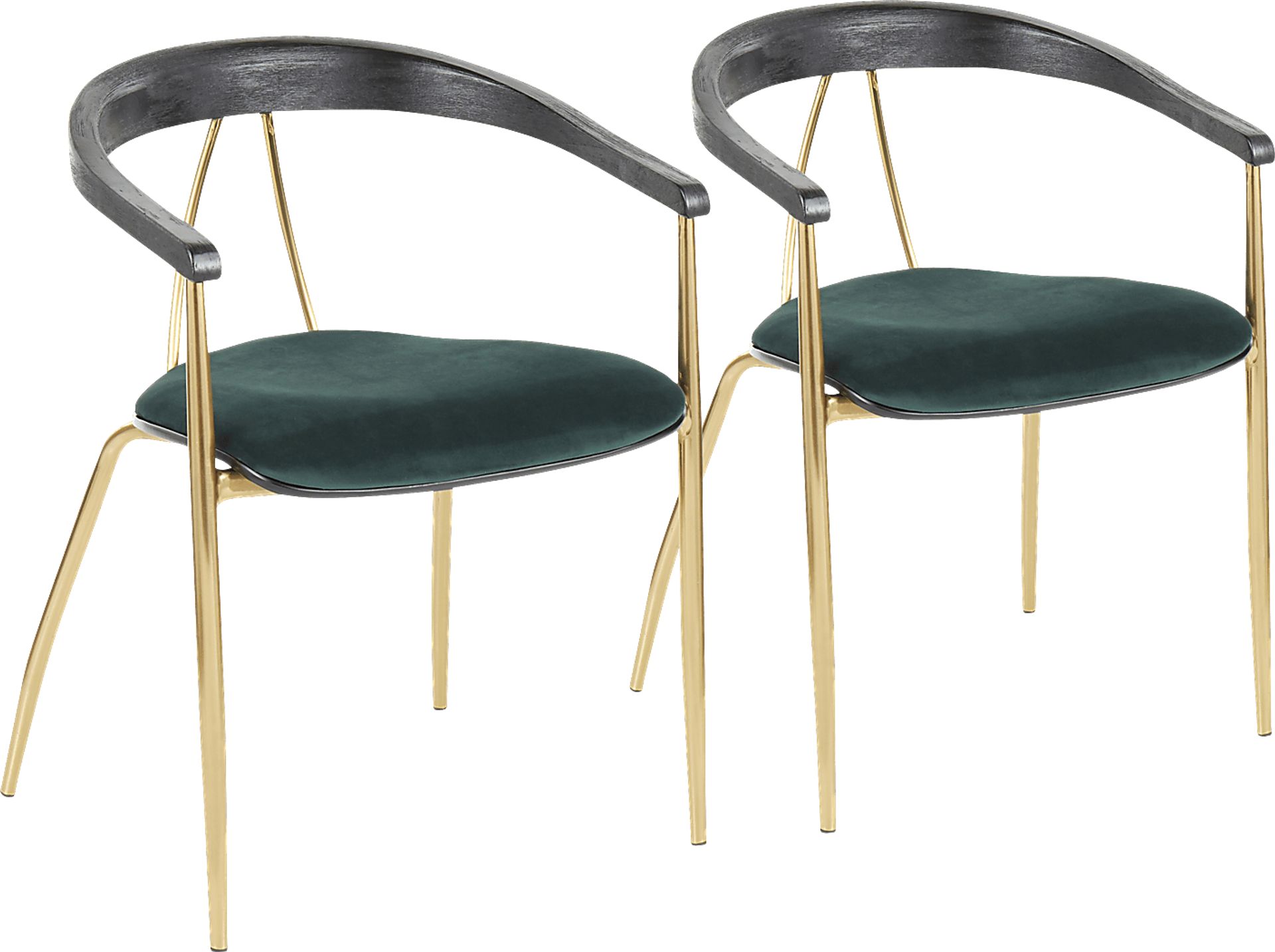 Kingrow Green Arm Chair, Set of 2 - Image 1