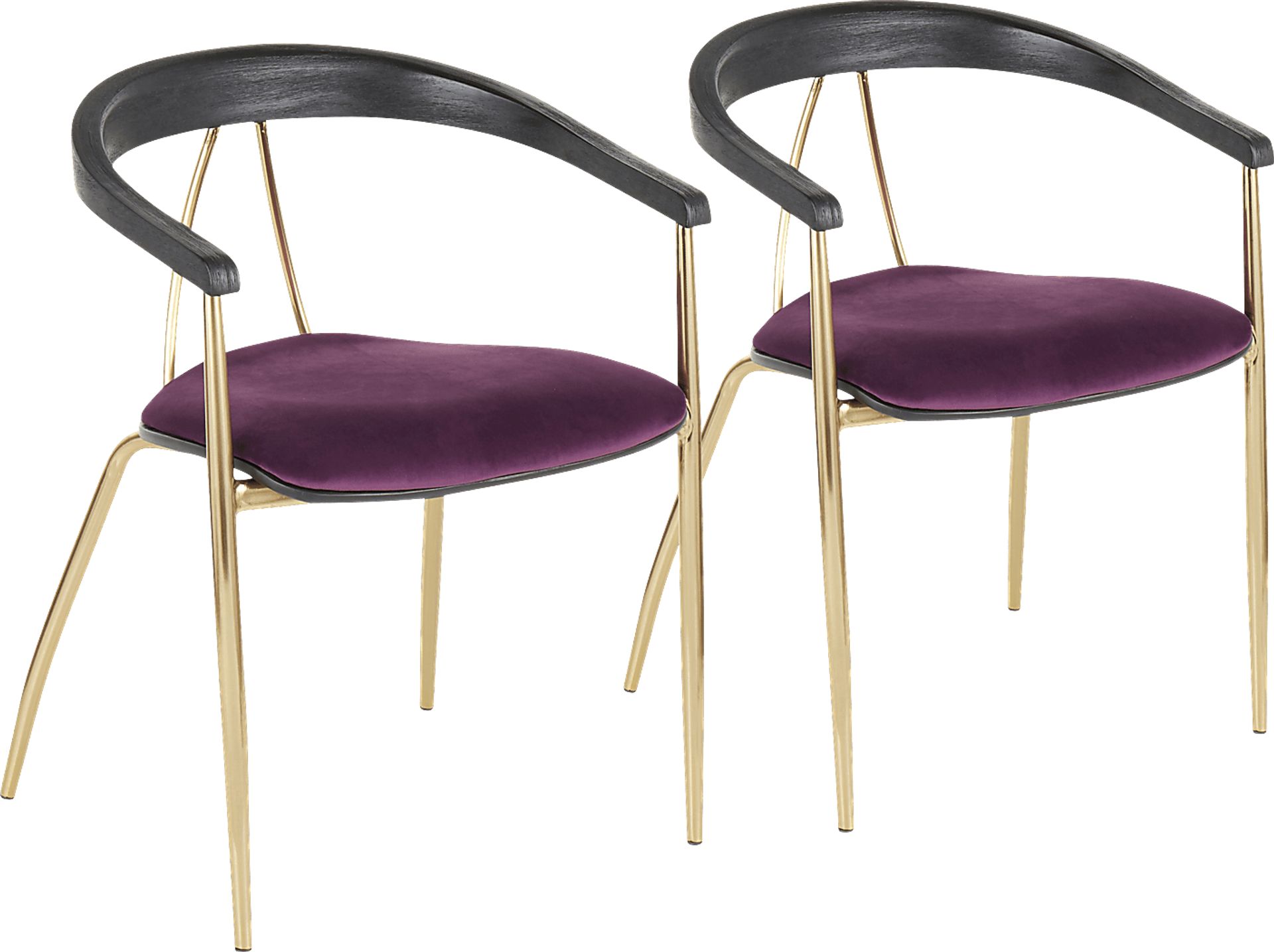 Kingrow Purple Arm Chair, Set of 2 - Image 1