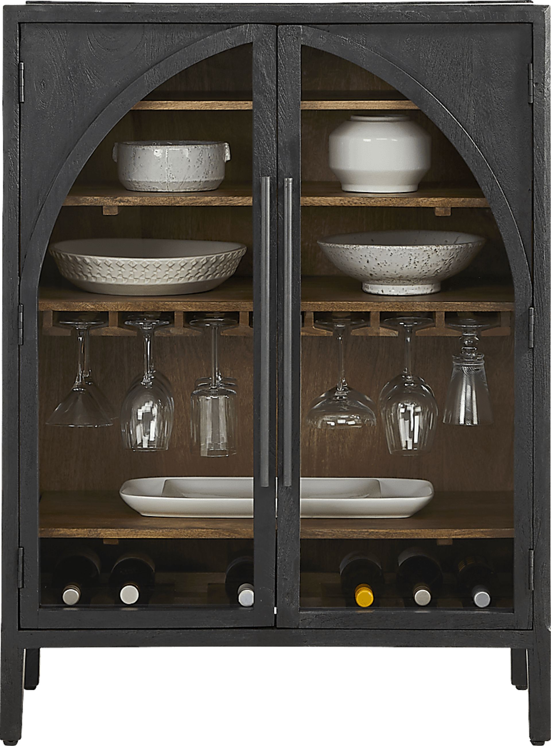 Kings Road Black Wine Cabinet - Image 2