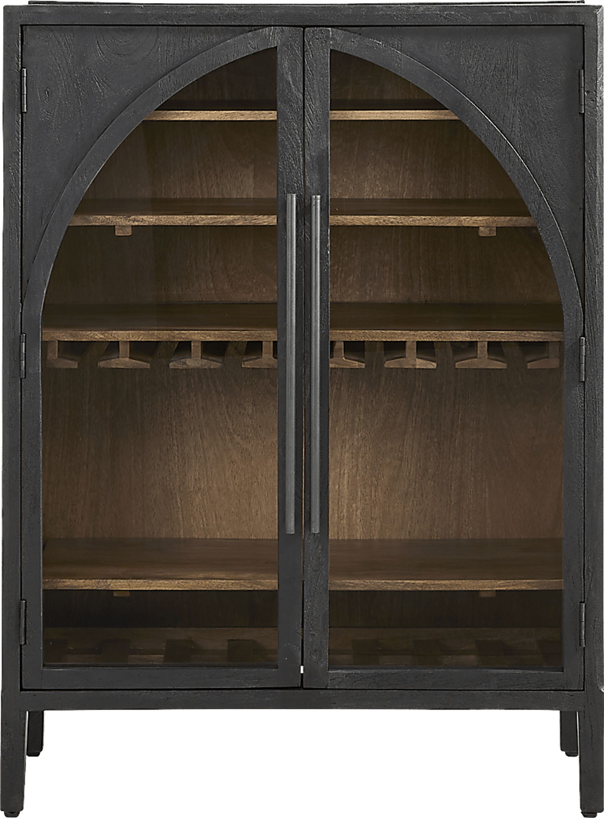 King's Road Black Wine Cabinet - Image 1
