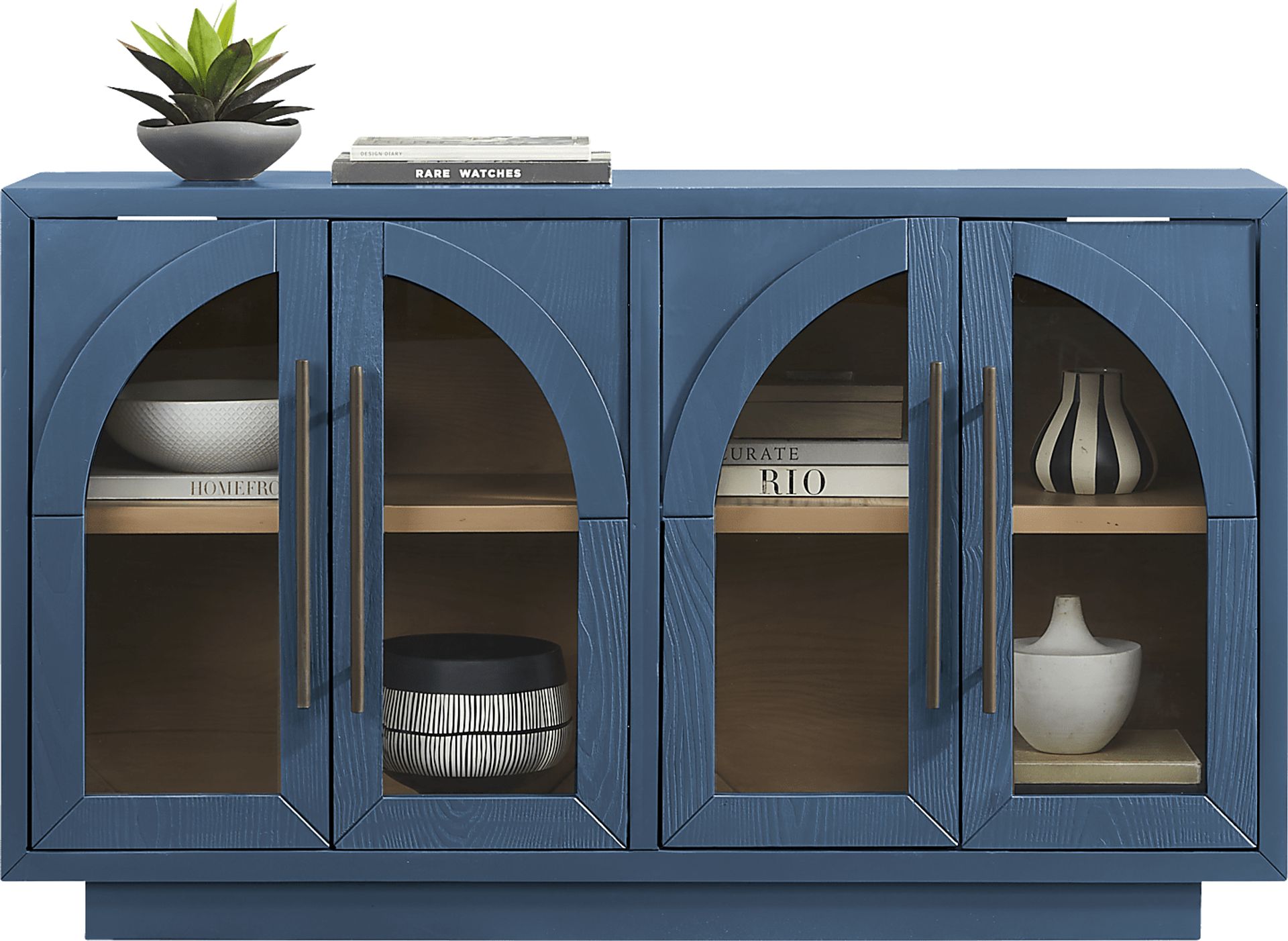 King's Road Navy Four Door Credenza - Image 2
