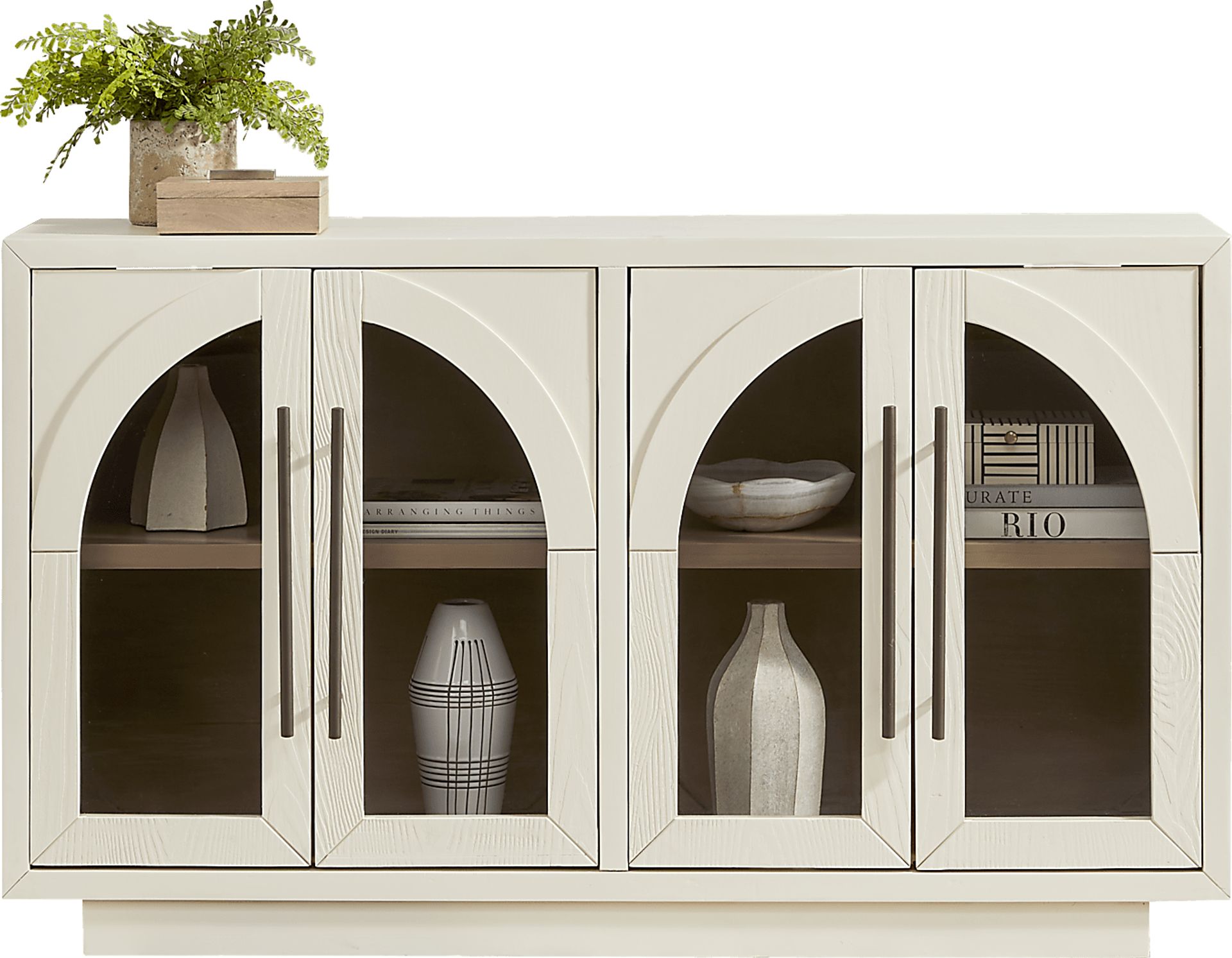 King's Road White Four Door Credenza - Image 2
