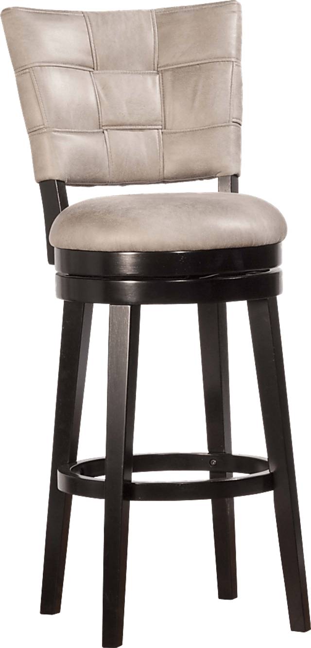 Kingsborough Light Gray Swivel Barstool - Thumbnail - Image 1