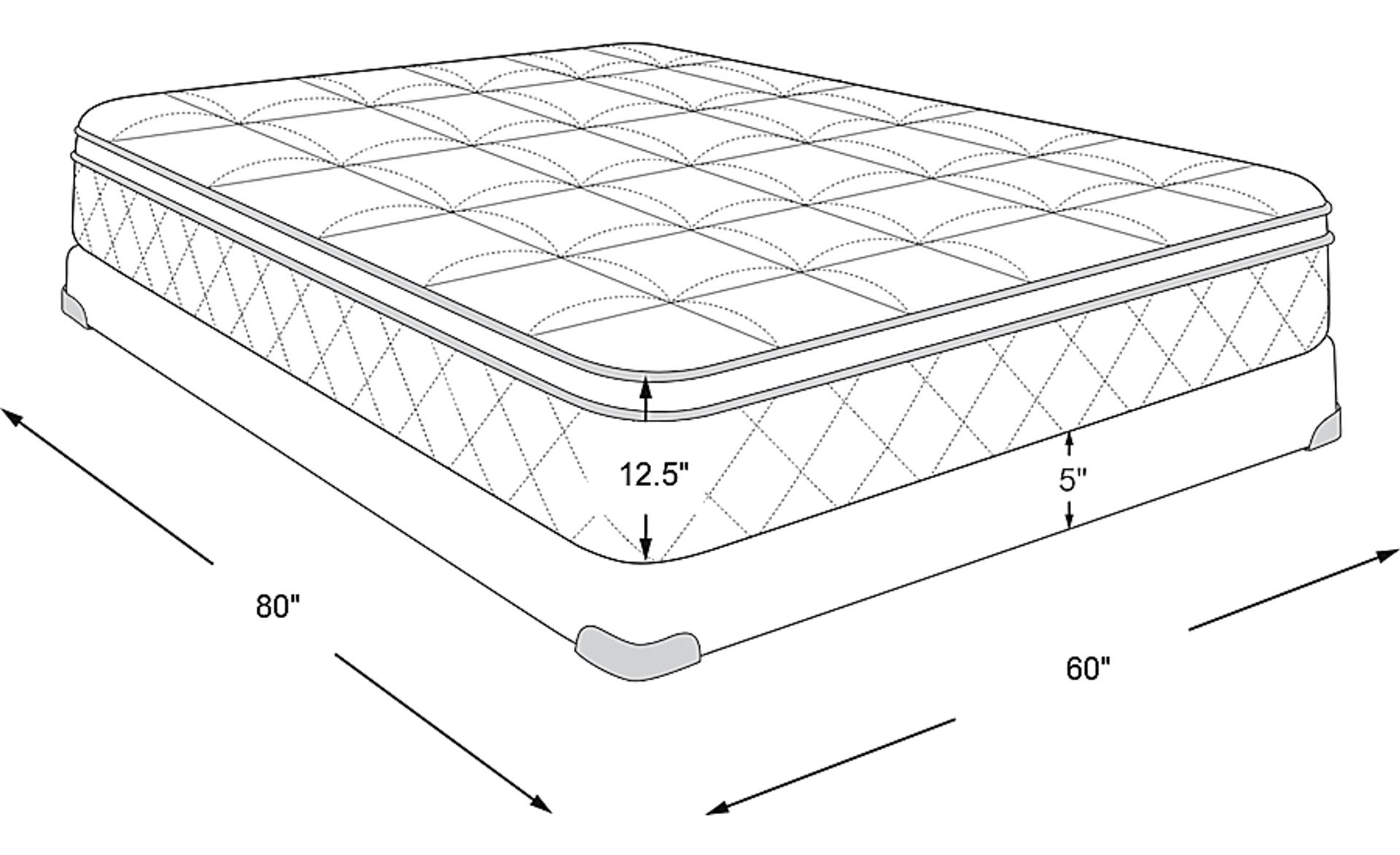 Dimension Image. Please refer to the Dimension Tab on this page for dimension details.