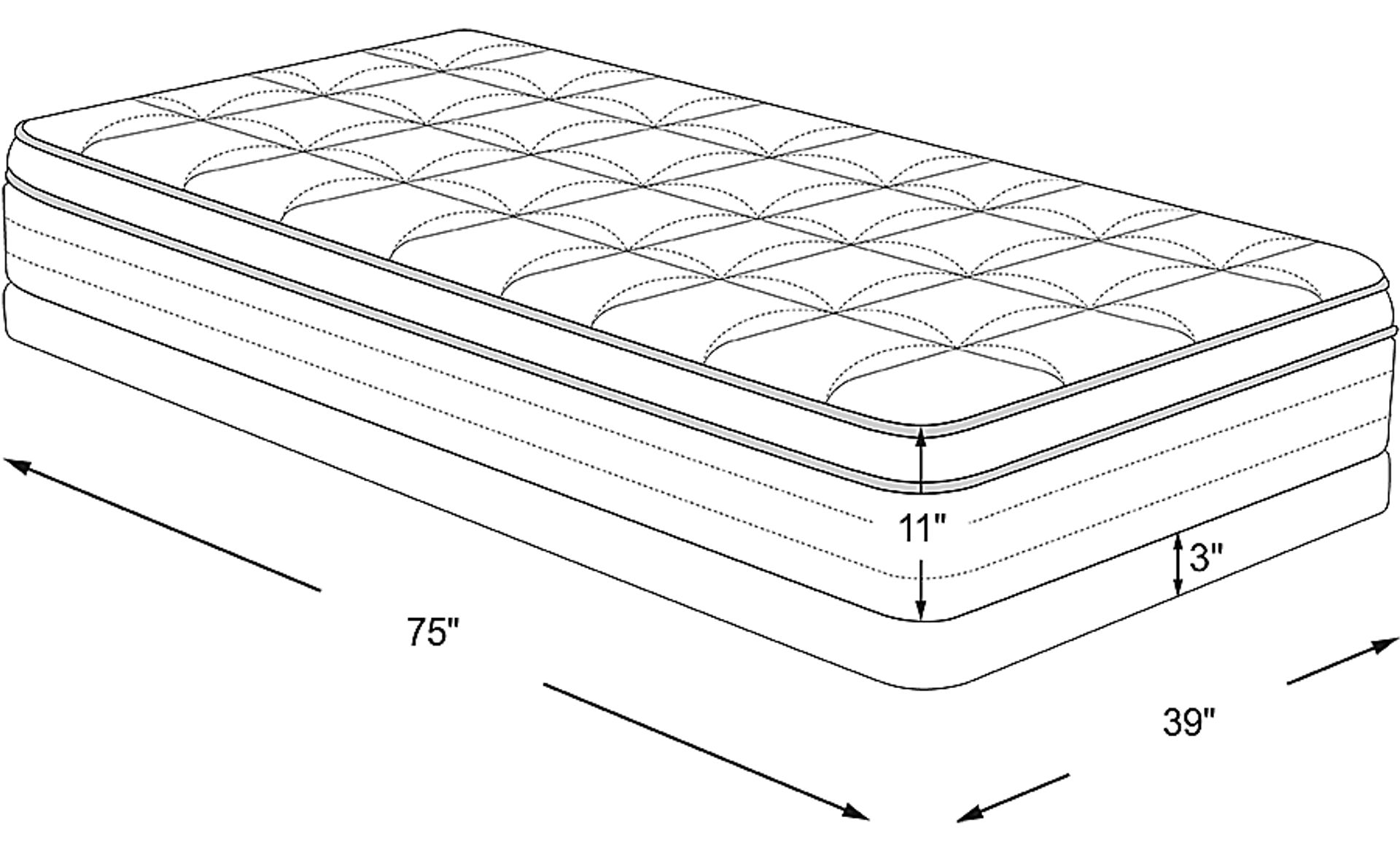Dimension Image. Please refer to the Dimension Tab on this page for dimension details.