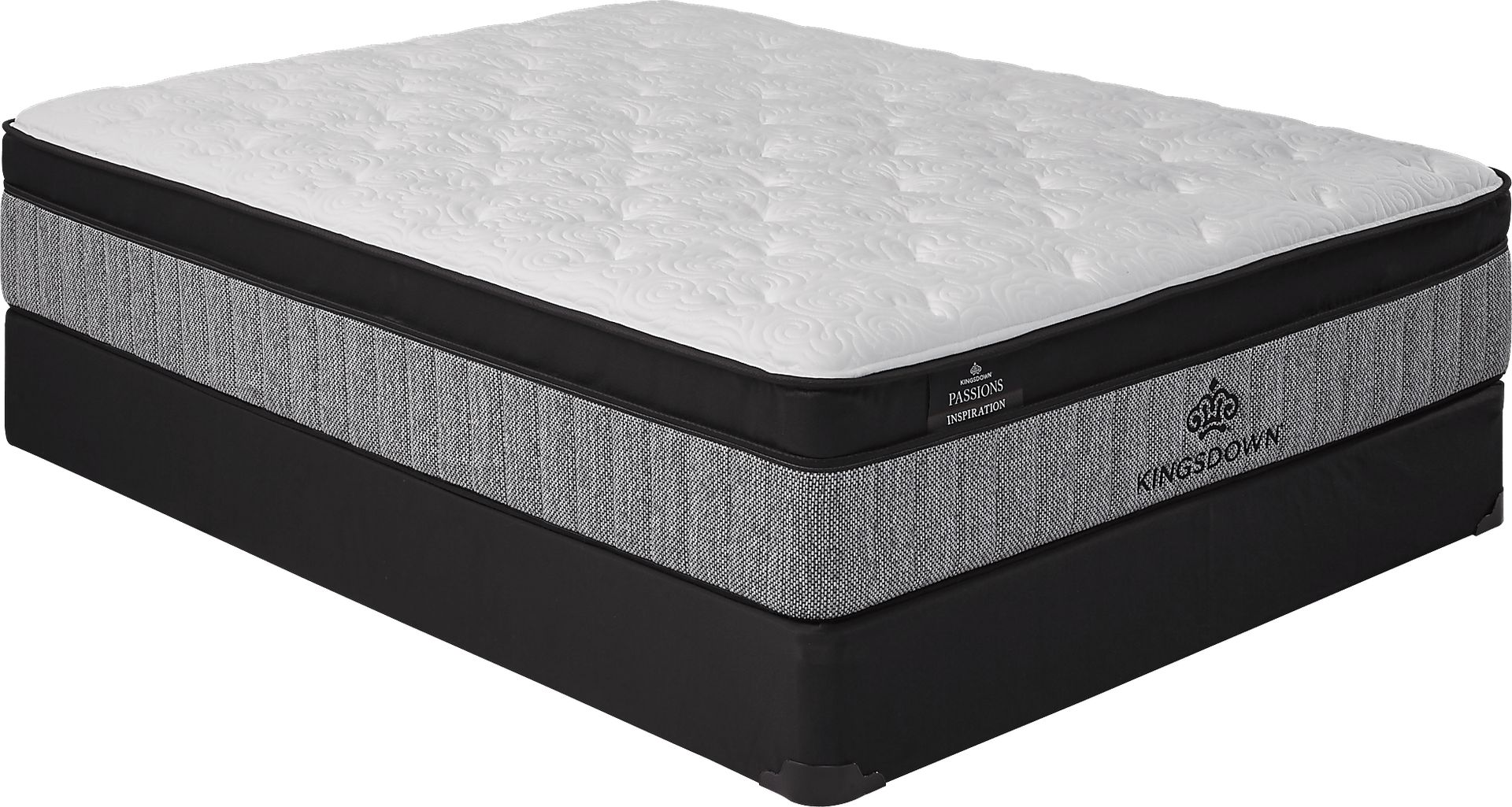 Kingsdown Inspiration Plush Low Profile Queen Mattress Set - Image 1