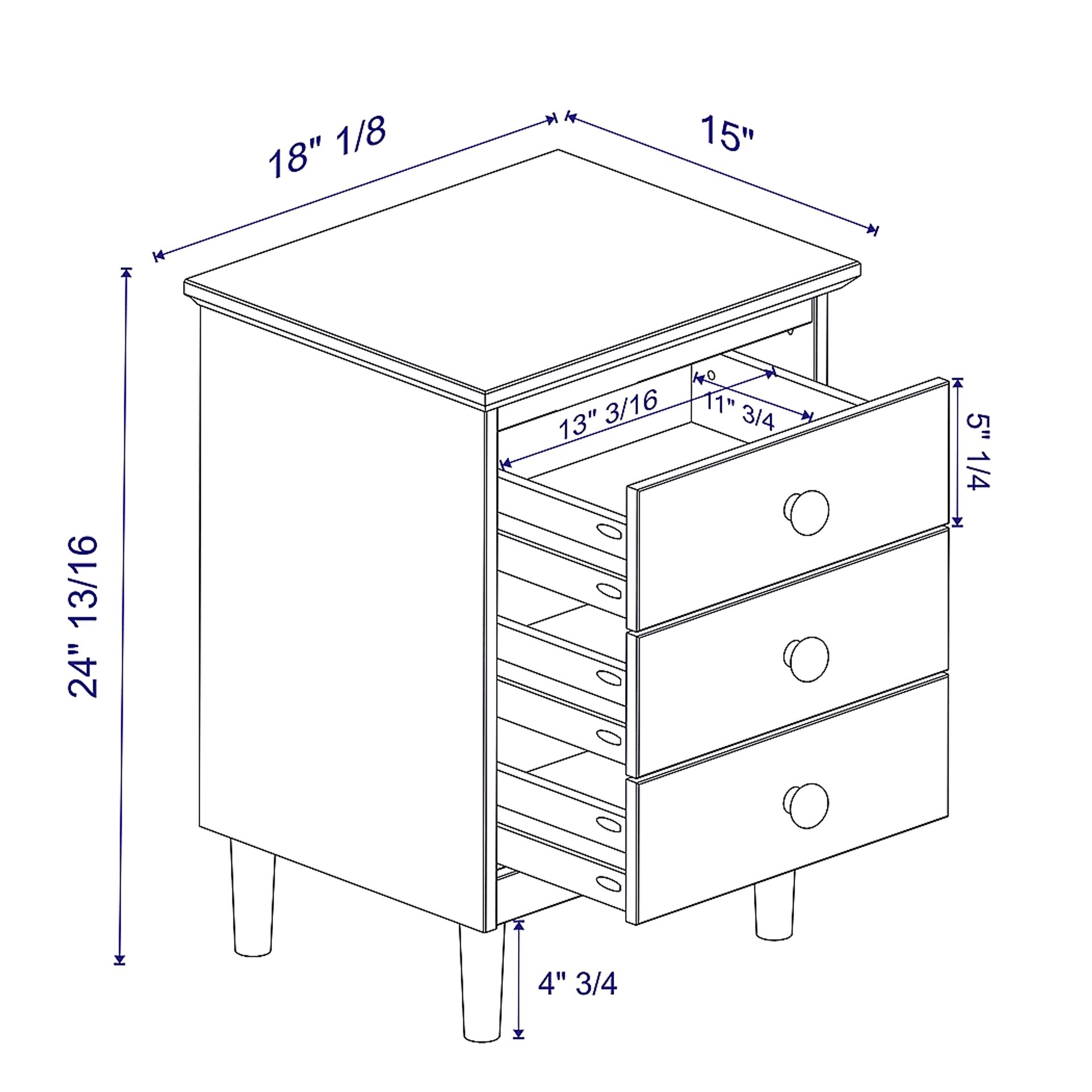 Kingshall White Nightstand - Image 6