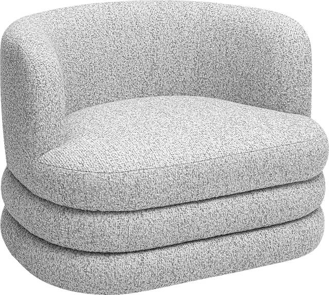Kingsley Gray Swivel Chair - Thumbnail - Image 1