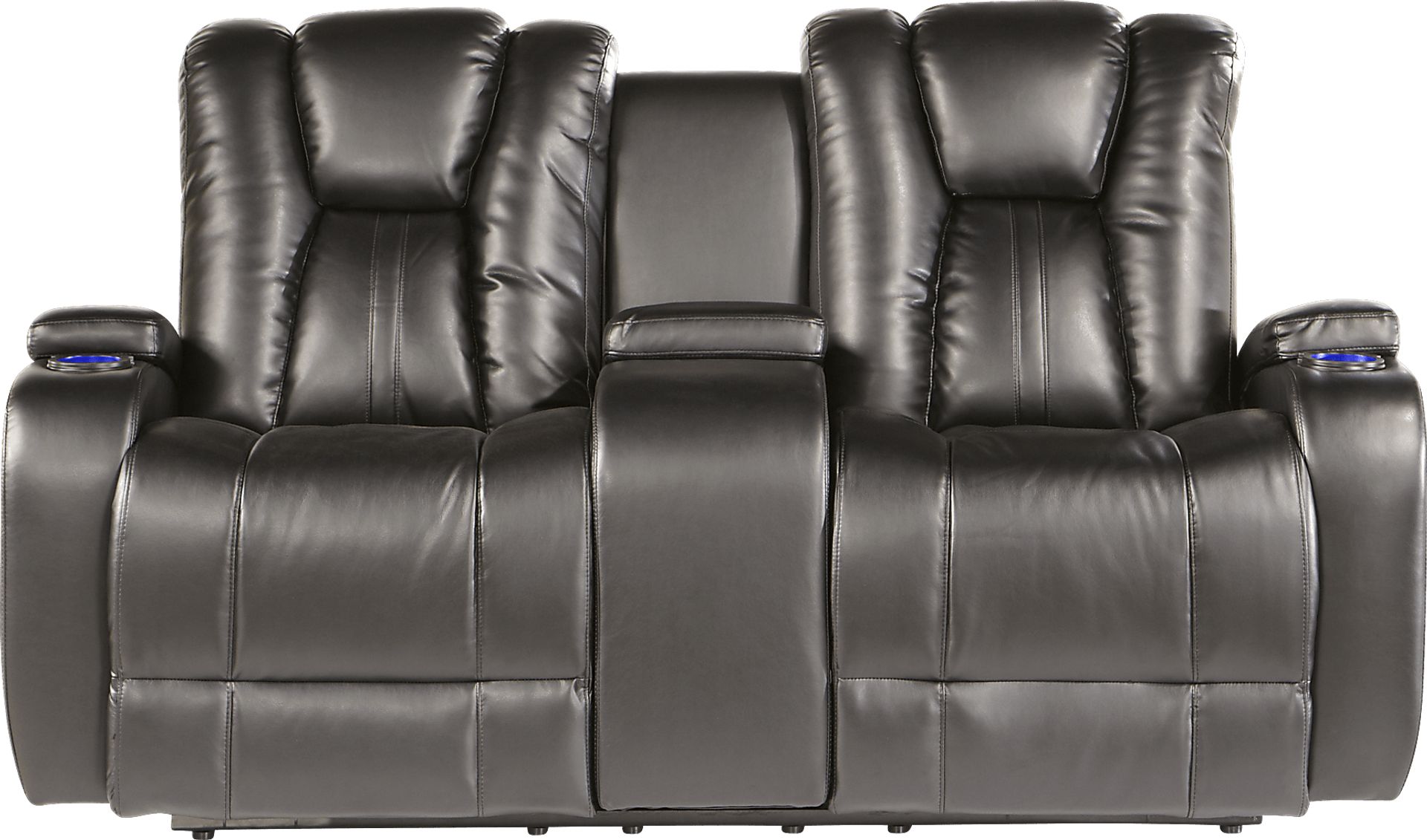 Kingvale Black Power Reclining Console Loveseat - Image 1