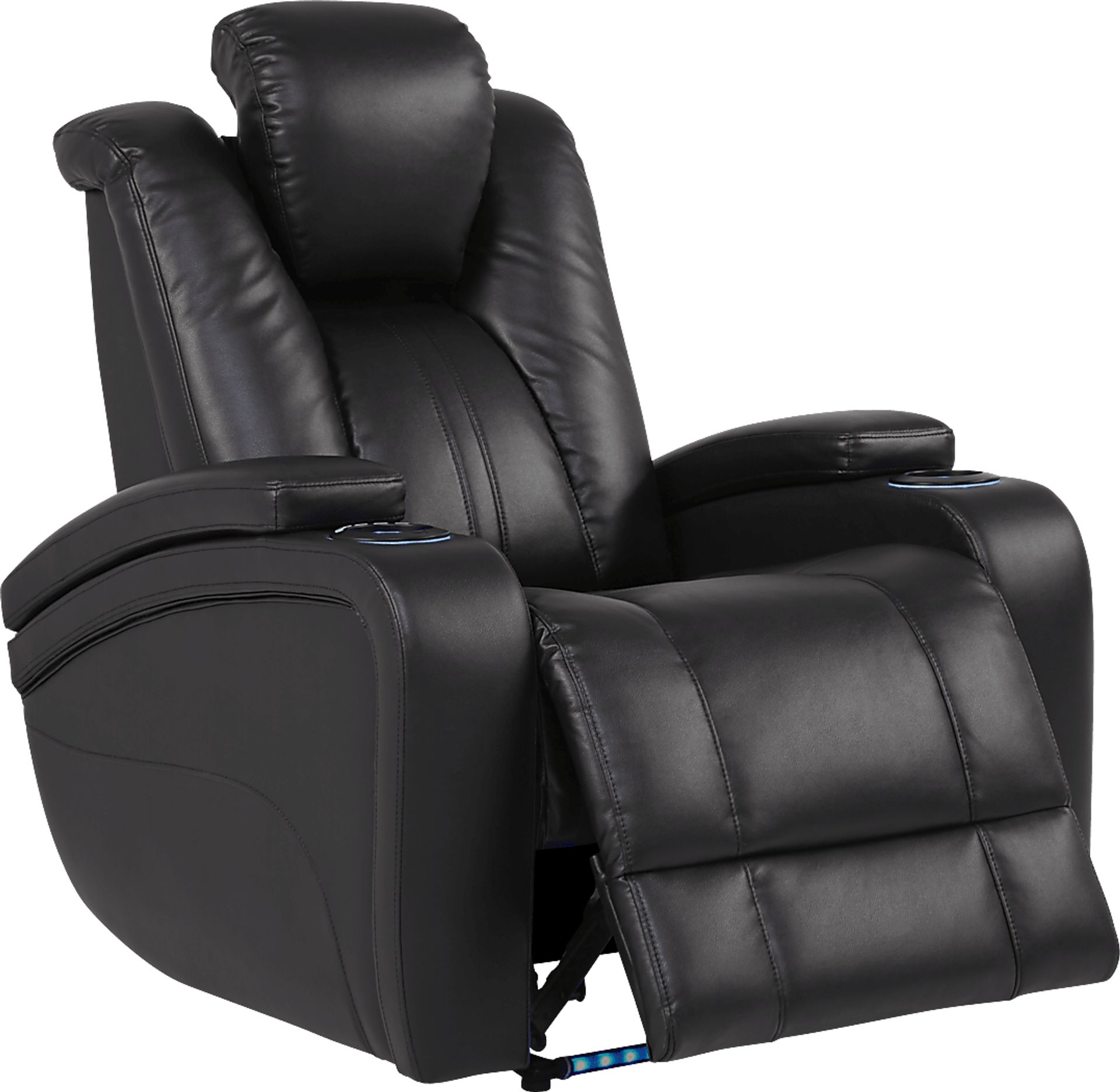 Kingvale Court Black Dual Power Recliner - Image 1
