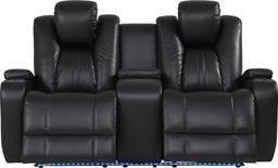 dual power reclining console loveseat