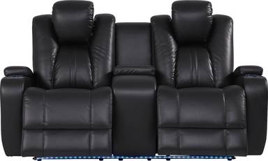 dual power reclining console loveseat