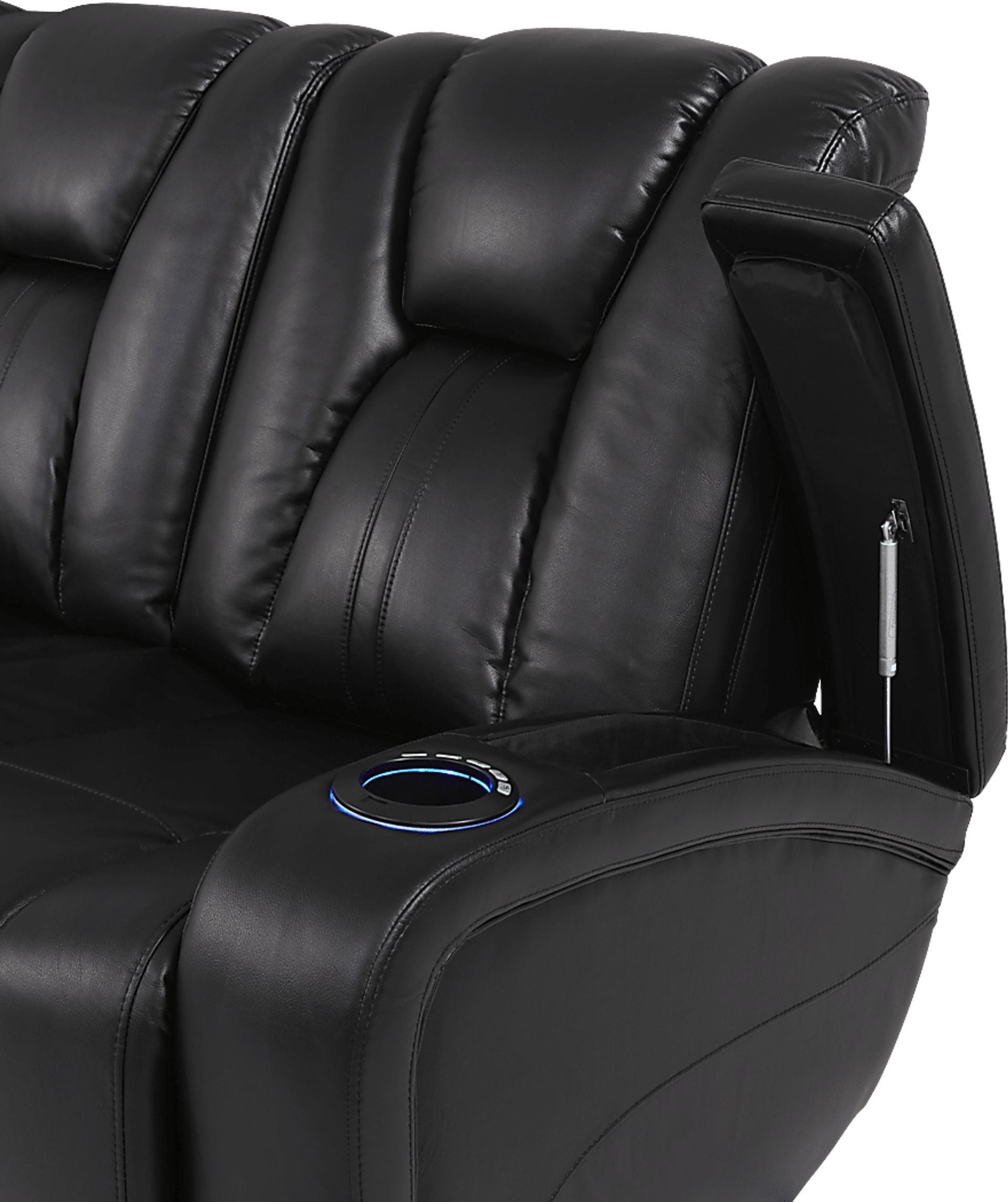 Kingvale Court Black Dual Power Reclining Sofa - Image 2