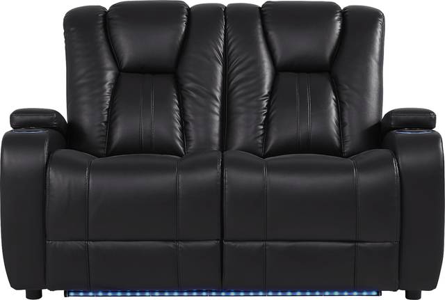 Kingvale Court Black Loveseat - Thumbnail - Image 1