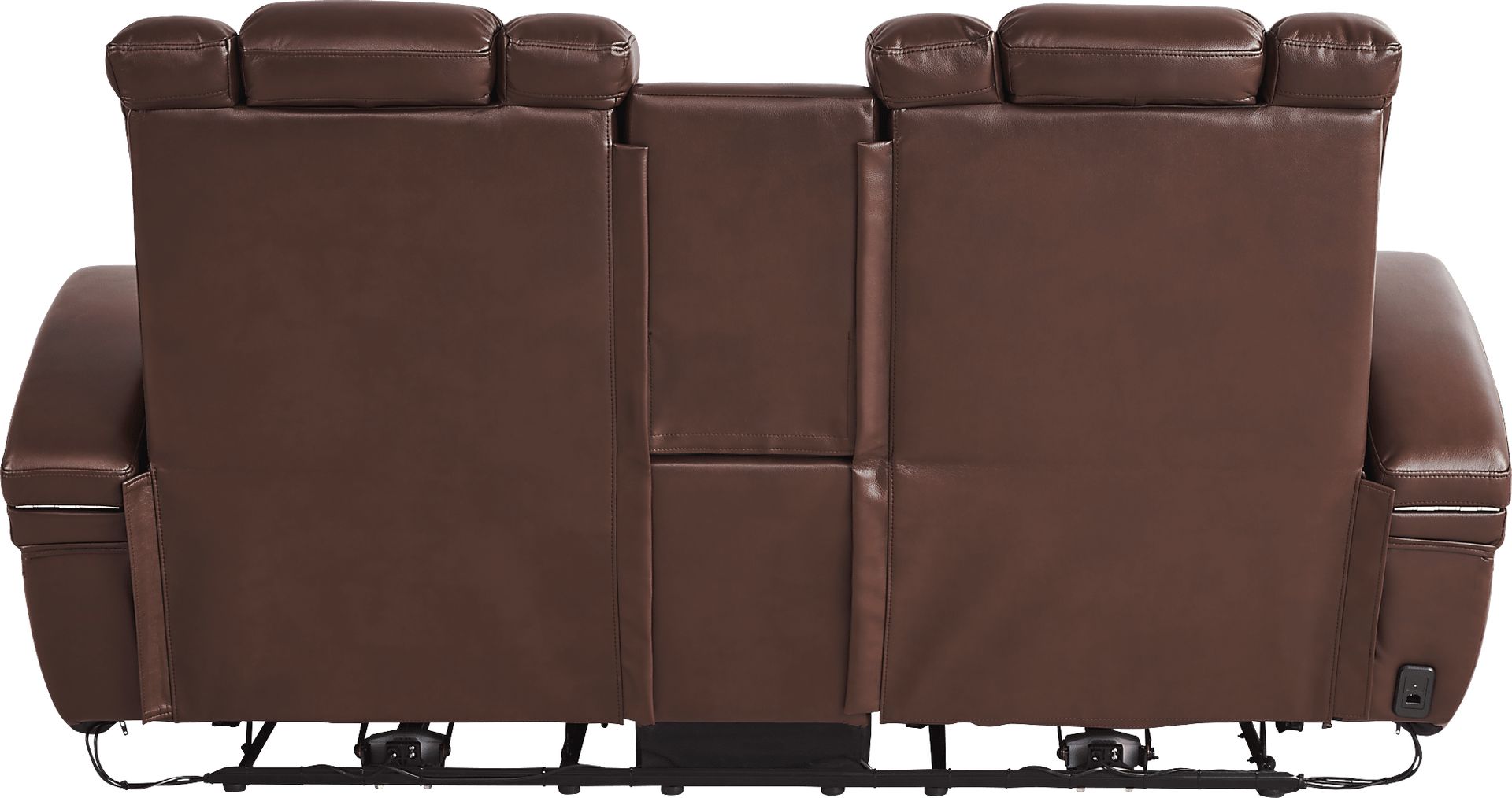 Kingvale Court Mocha Dual Power Reclining Console Loveseat - Image 3