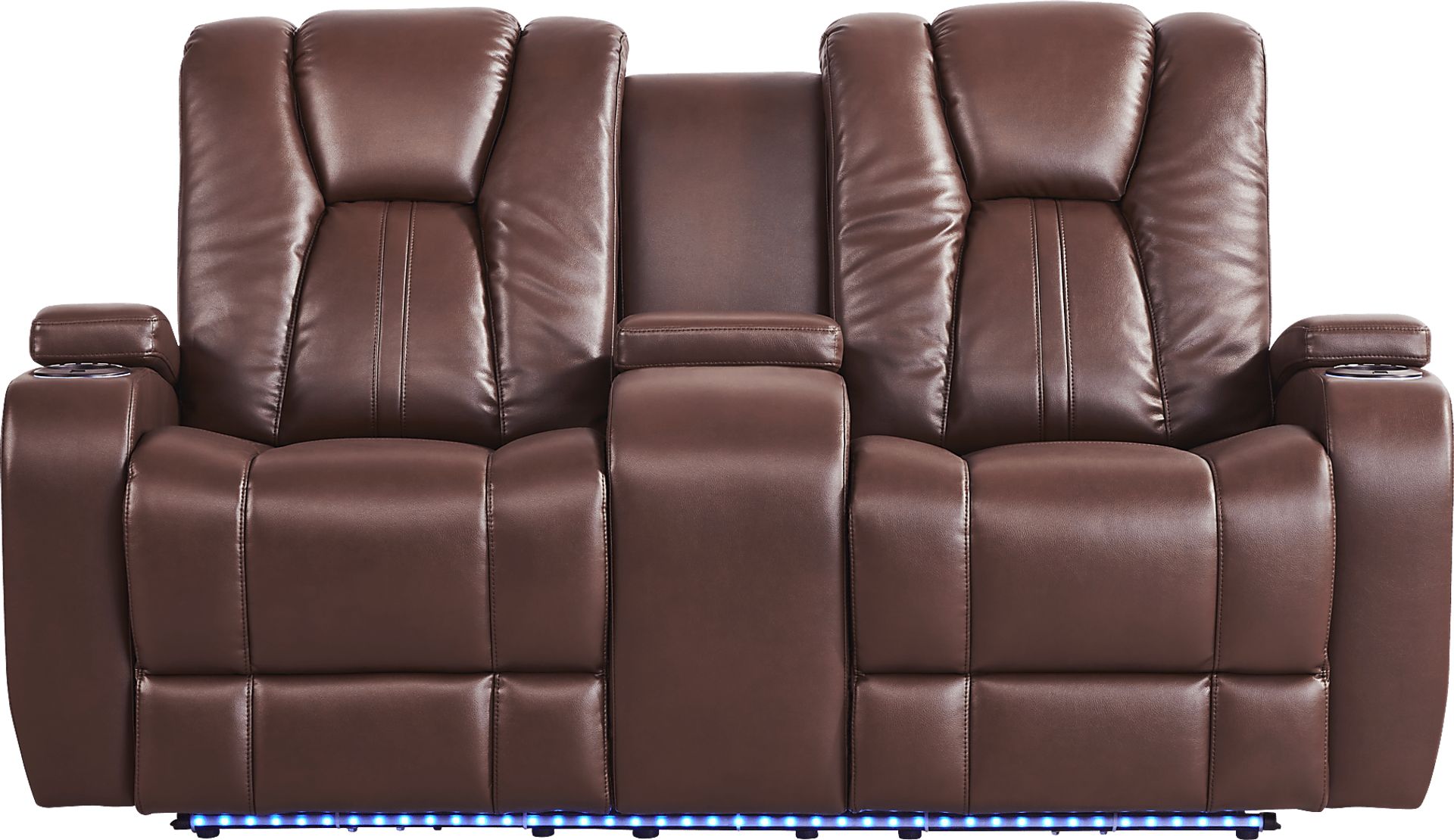 Kingvale Court Mocha Dual Power Reclining Console Loveseat - Image 4