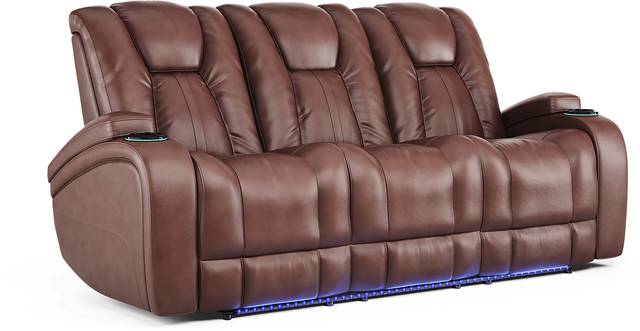Kingvale Court Mocha 8 Pc Dual Power Reclining Living Room - Thumbnail - Image 4
