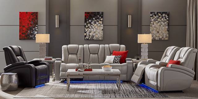 Kingvale Court Platinum 7 Pc Reclining Living Room - Thumbnail - Image 1