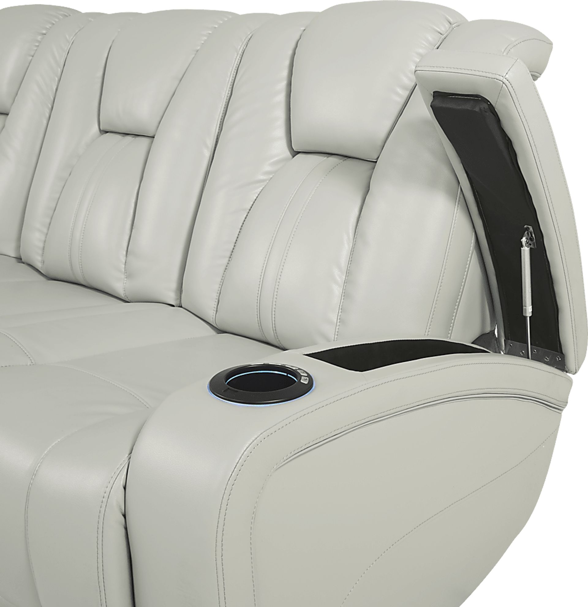 Kingvale Court Platinum Dual Power Reclining Sofa - Image 7