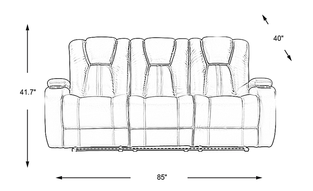 Kingvale Court Dual Power Reclining Sofa