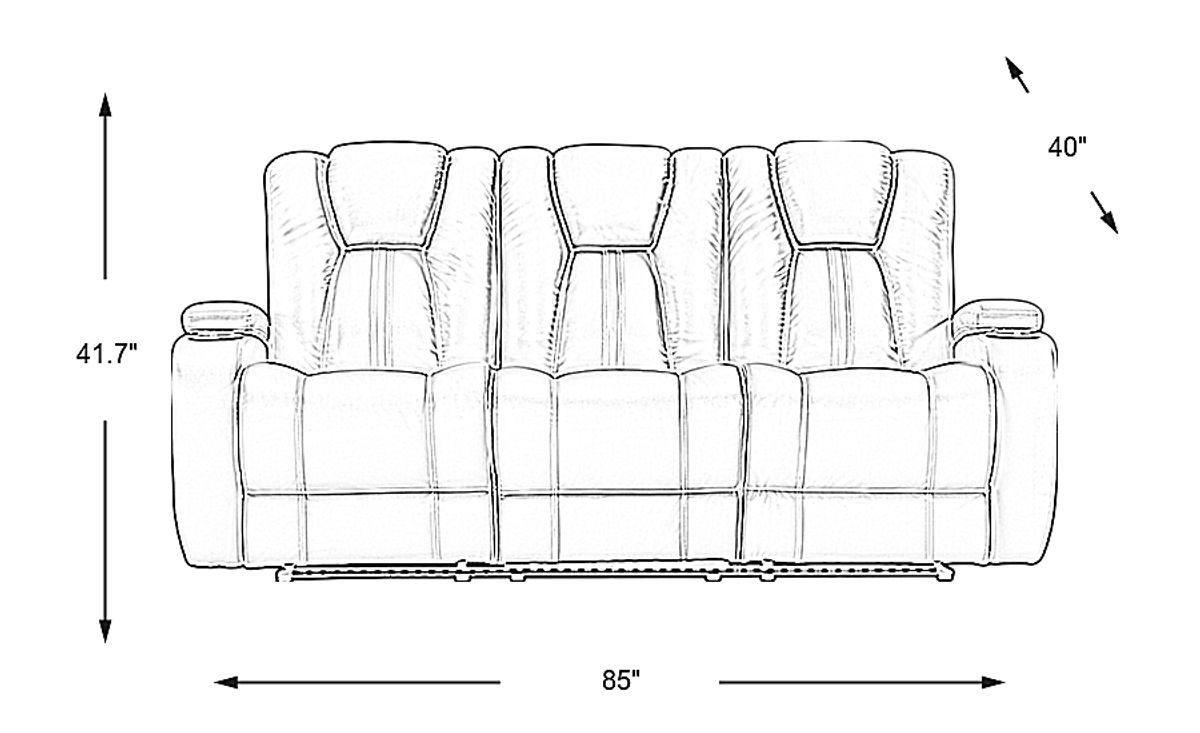 Kingvale Court Platinum Beige Polyester Fabric Dual Power Reclining Sofa Rooms to Go