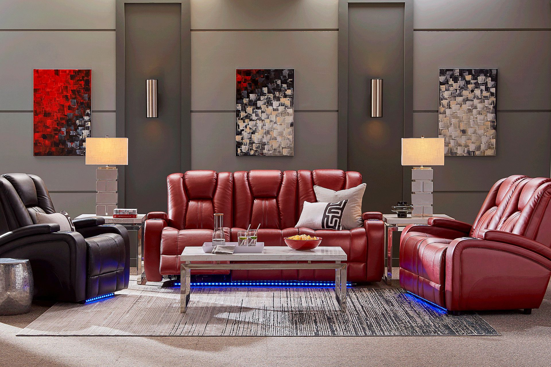 Kingvale Court Red Loveseat - Image 2
