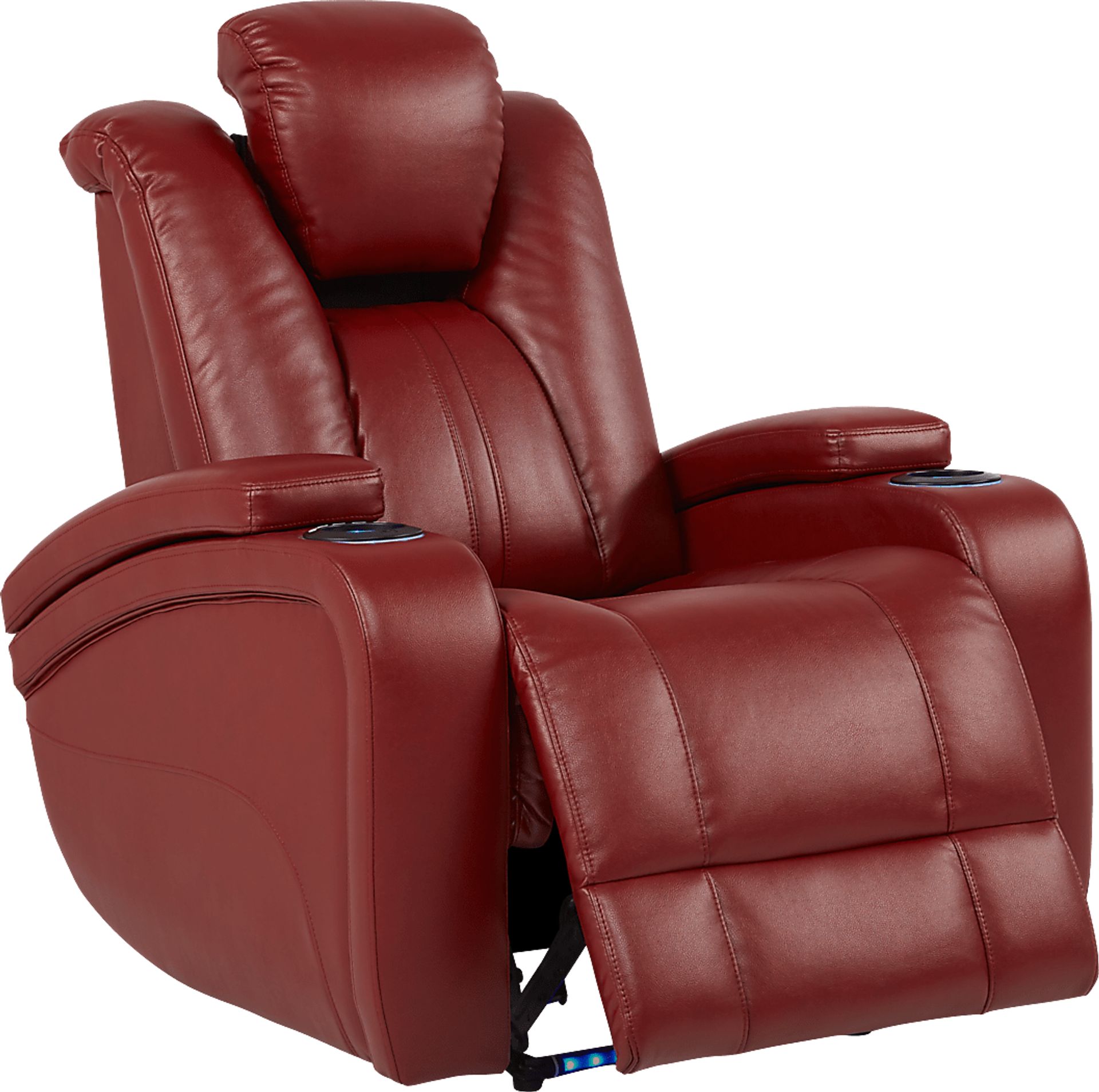 Kingvale Court Red Polyester Fabric Dual Power Recliner Rooms to Go