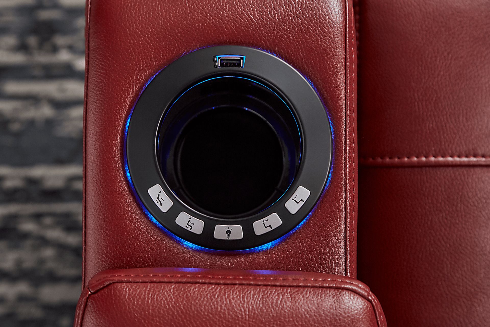Kingvale Court Red Dual Power Recliner - Image 3