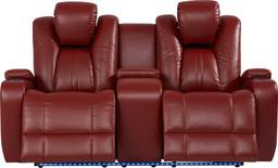 dual power reclining console loveseat