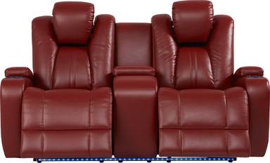dual power reclining console loveseat