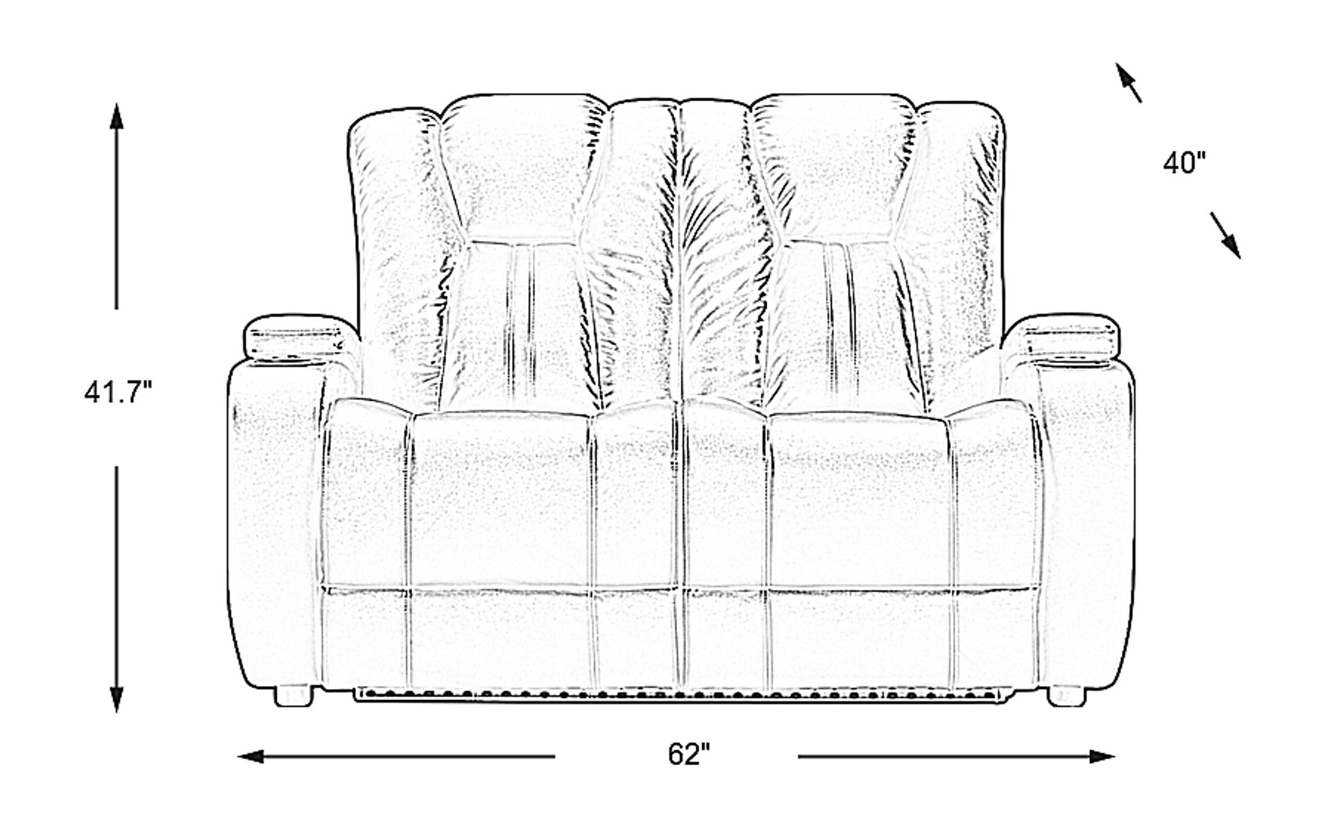 Dimension Image. Please refer to the Dimension Tab on this page for dimension details.