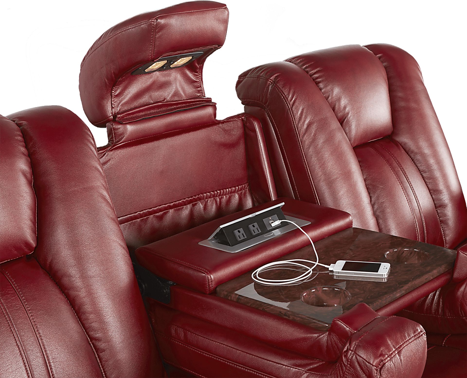 Kingvale Red Power Reclining Sofa - Image 5