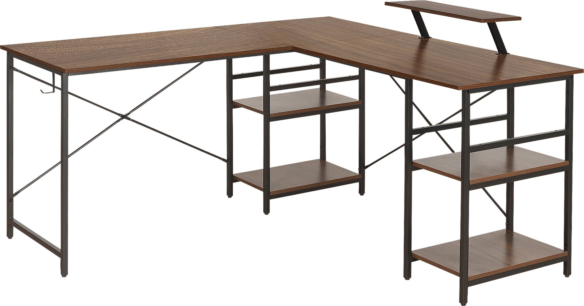 Kinigar Walnut Storage Desk - Image 12