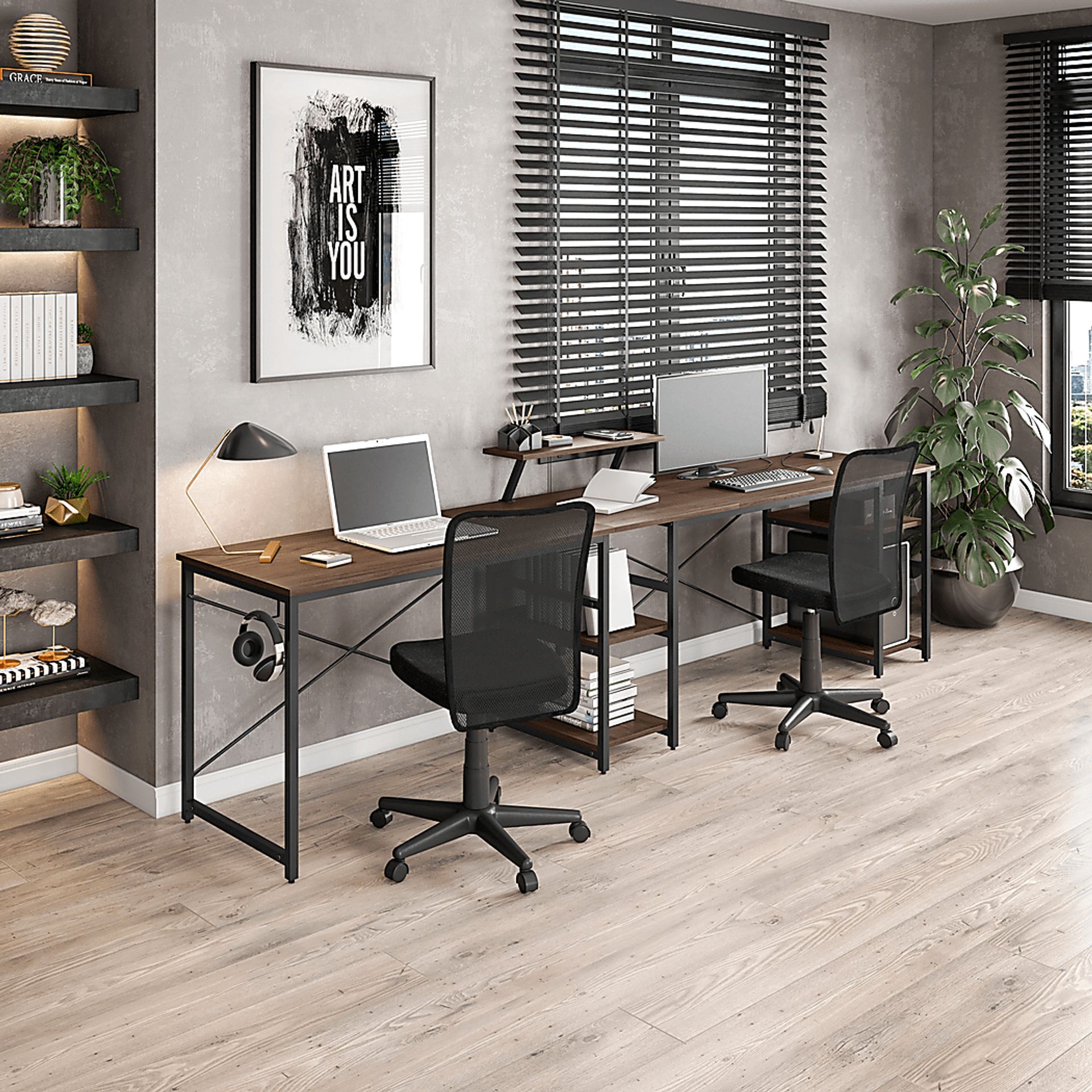 Kinigar Walnut Storage Desk - Image 22