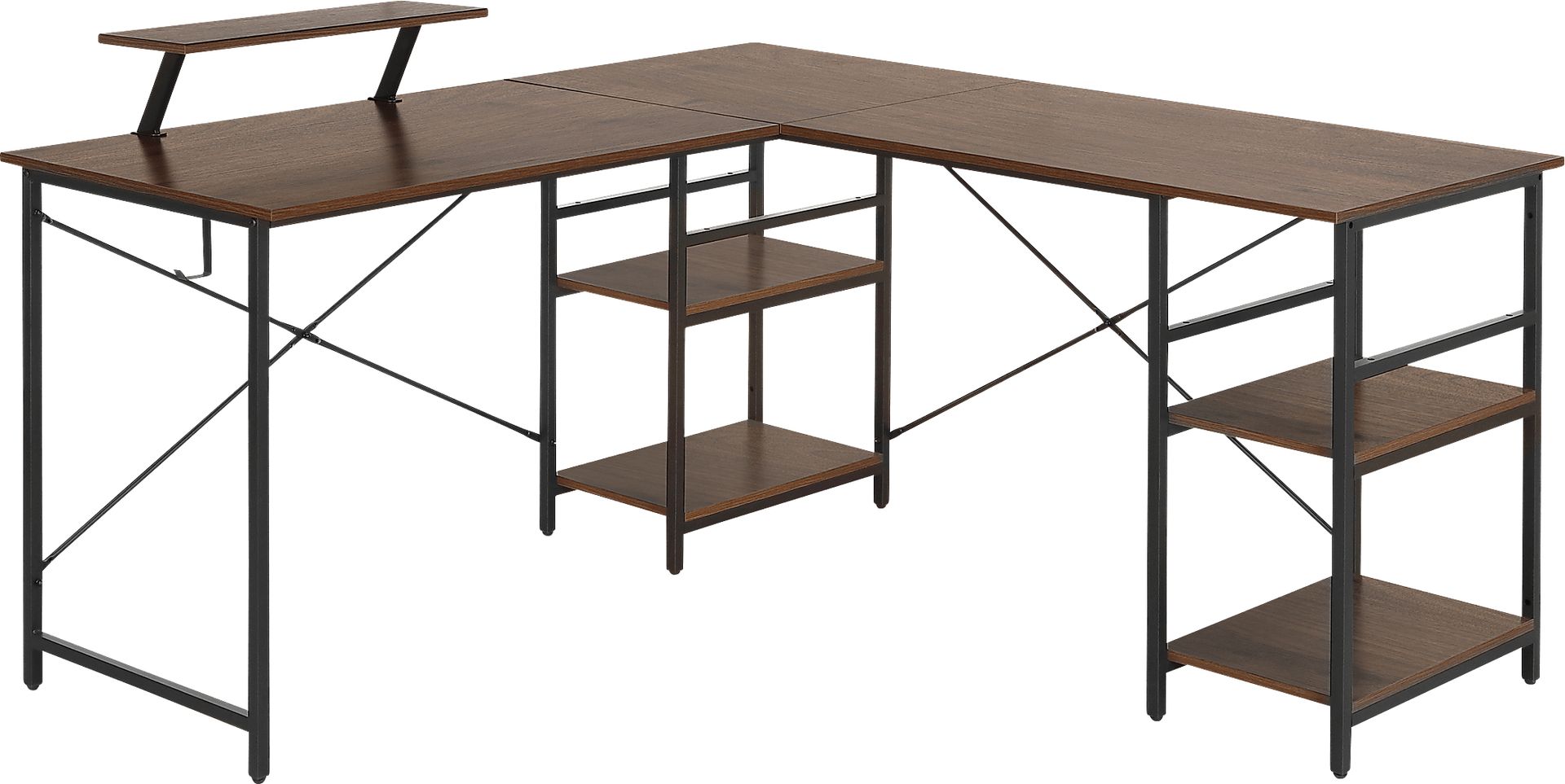 Kinigar Walnut Storage Desk - Image 5