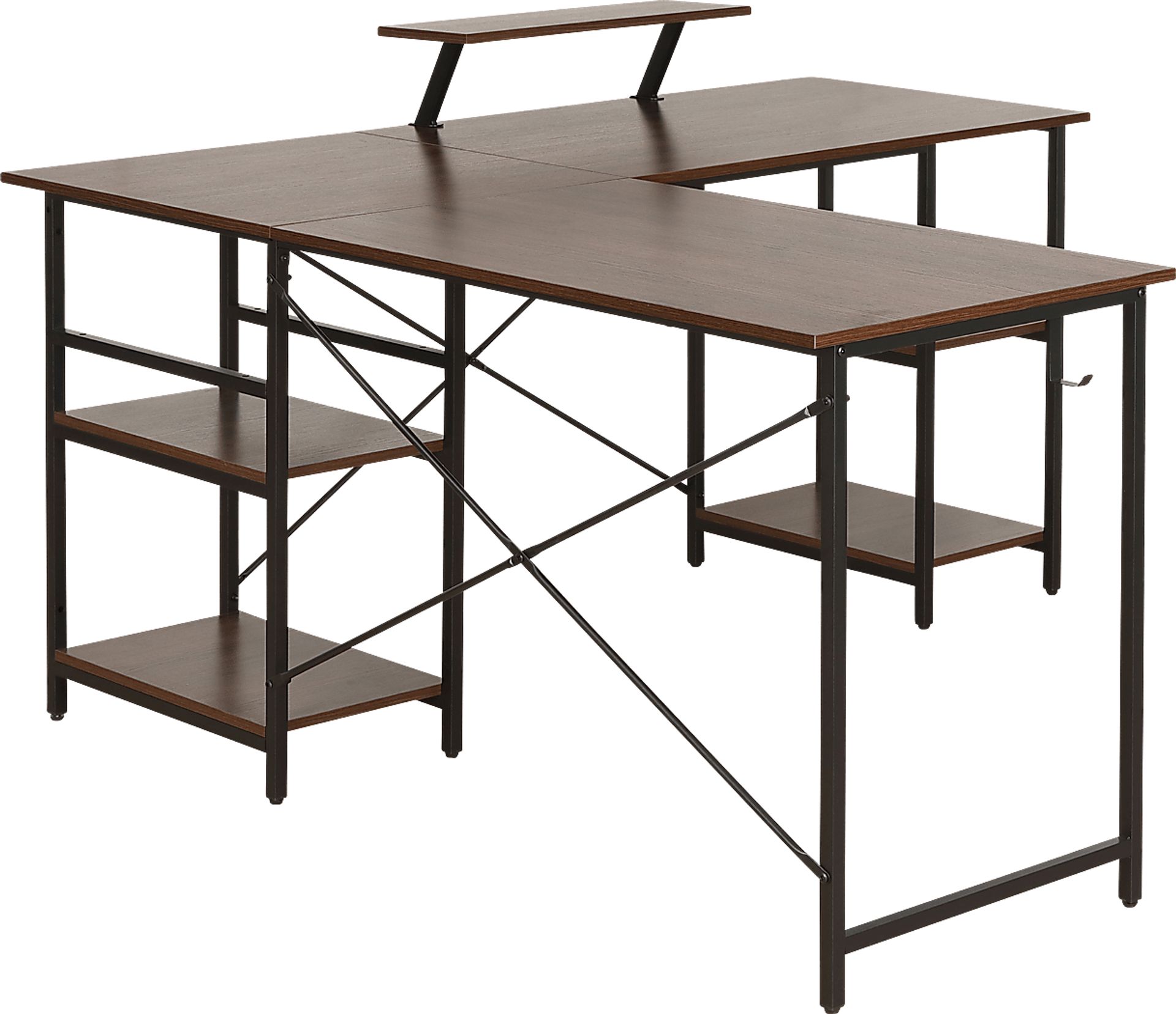 Kinigar Walnut Storage Desk - Image 10