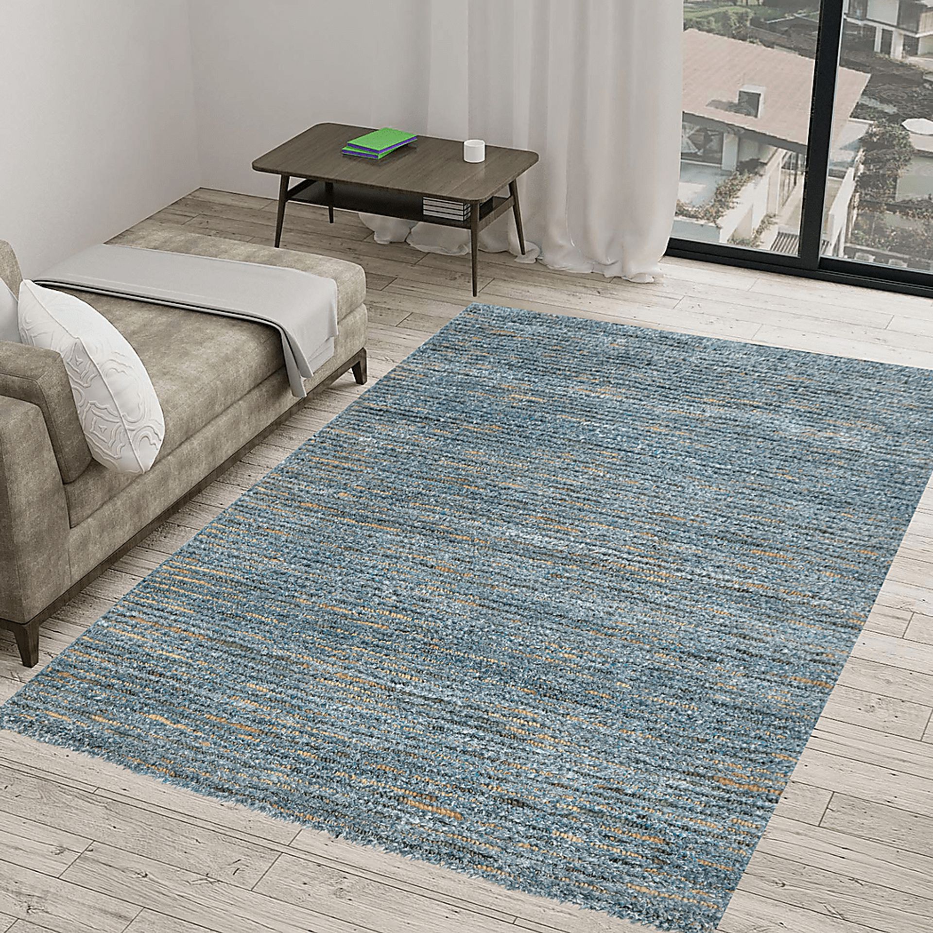 Kinipon Blue 6' x 9' Rug - Image 2