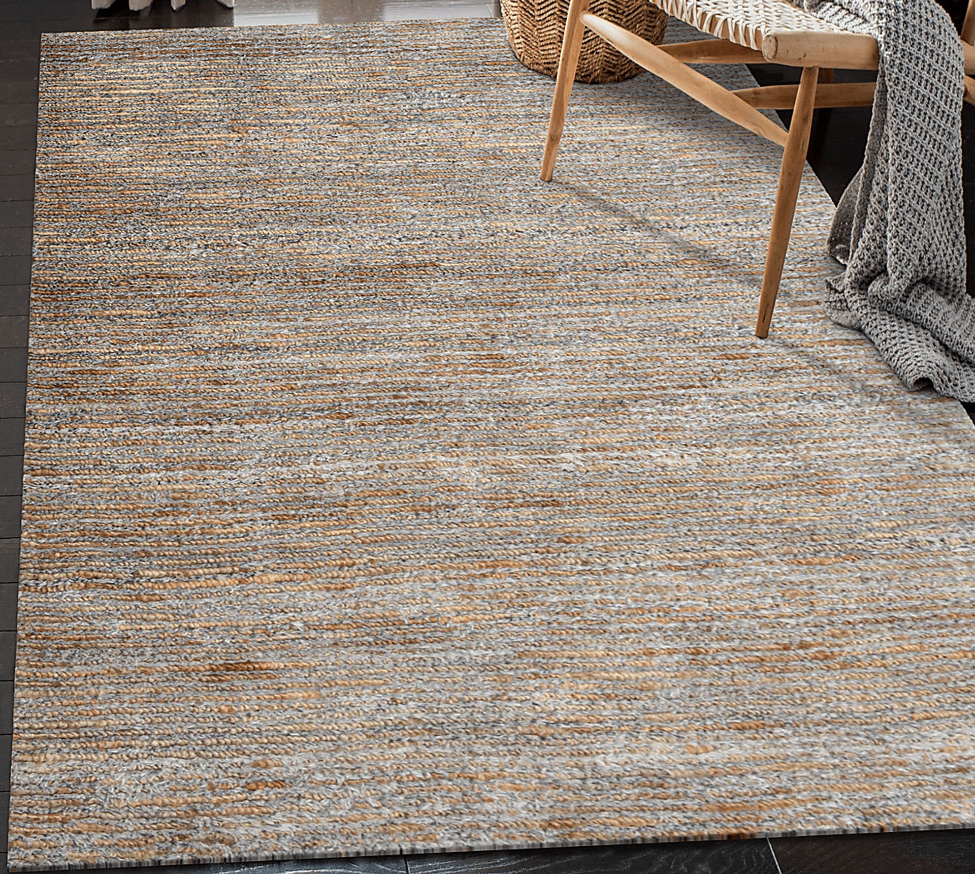 Kinipon Gray/Natural 5' x 7' Rug - Image 4