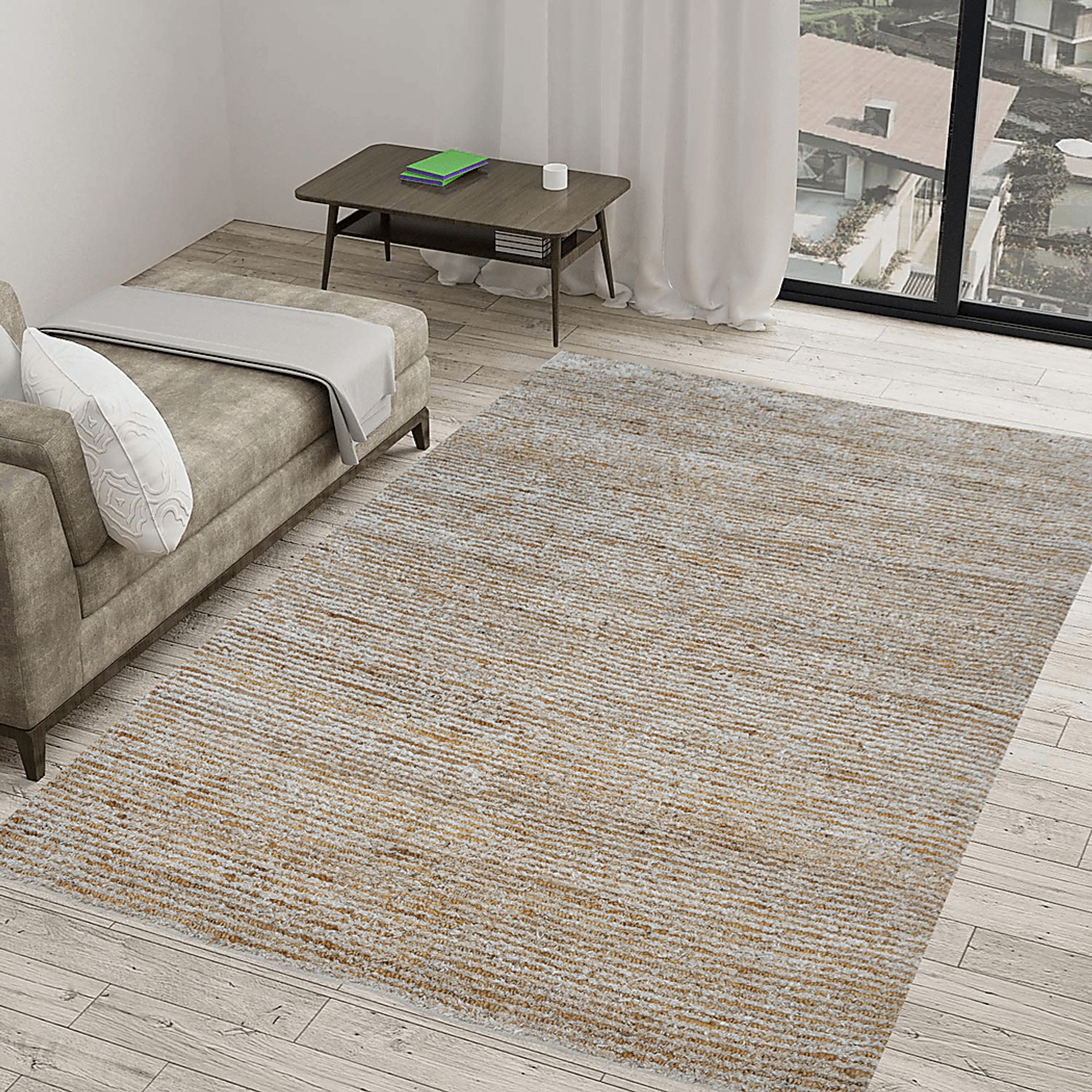 Kinipon Ivory/Natural 6' x 9' Rug - Image 2