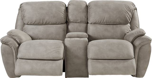 Kinley Beige Reclining Console Loveseat - Thumbnail - Image 2
