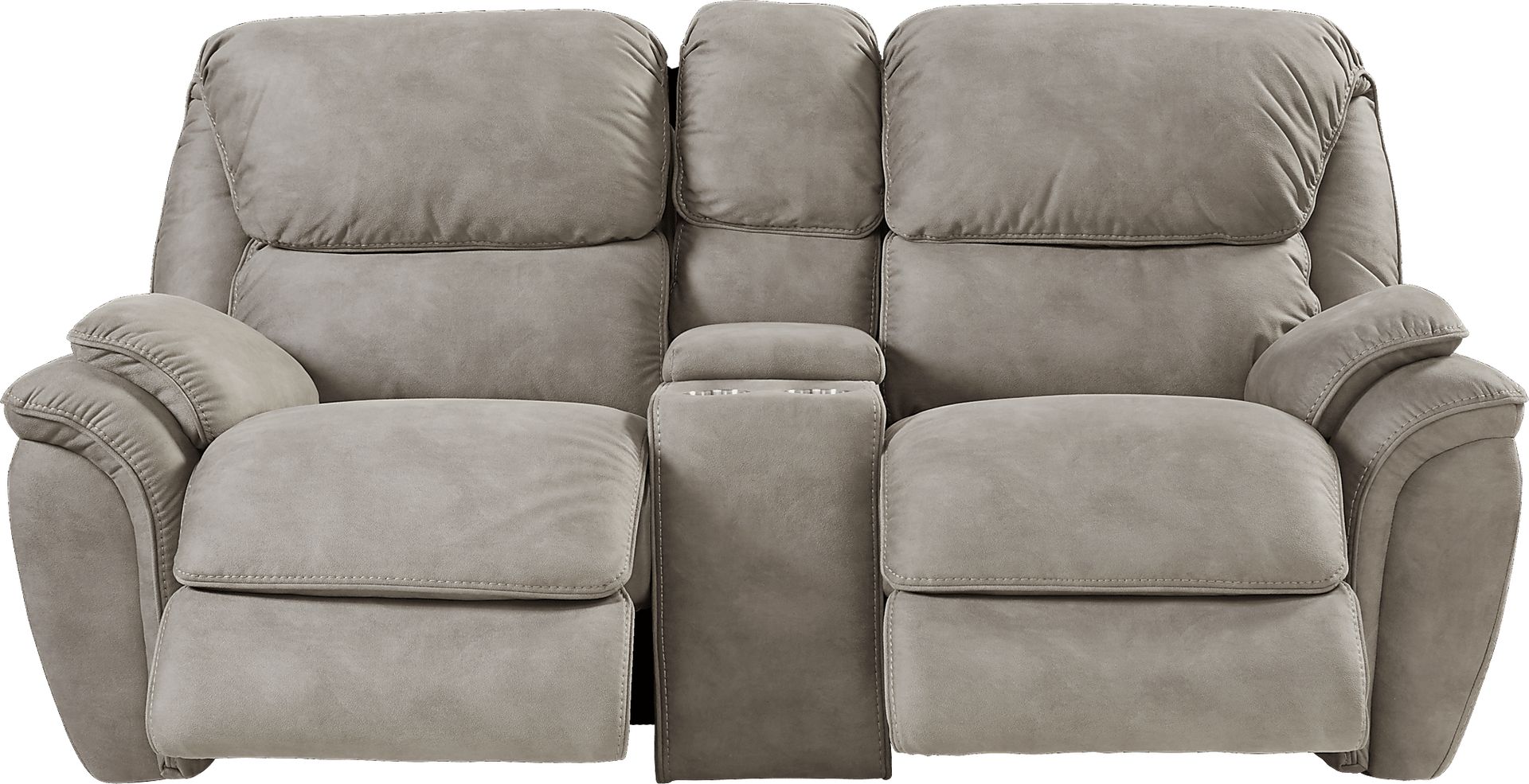Kinley Beige Reclining Console Loveseat - Image 2
