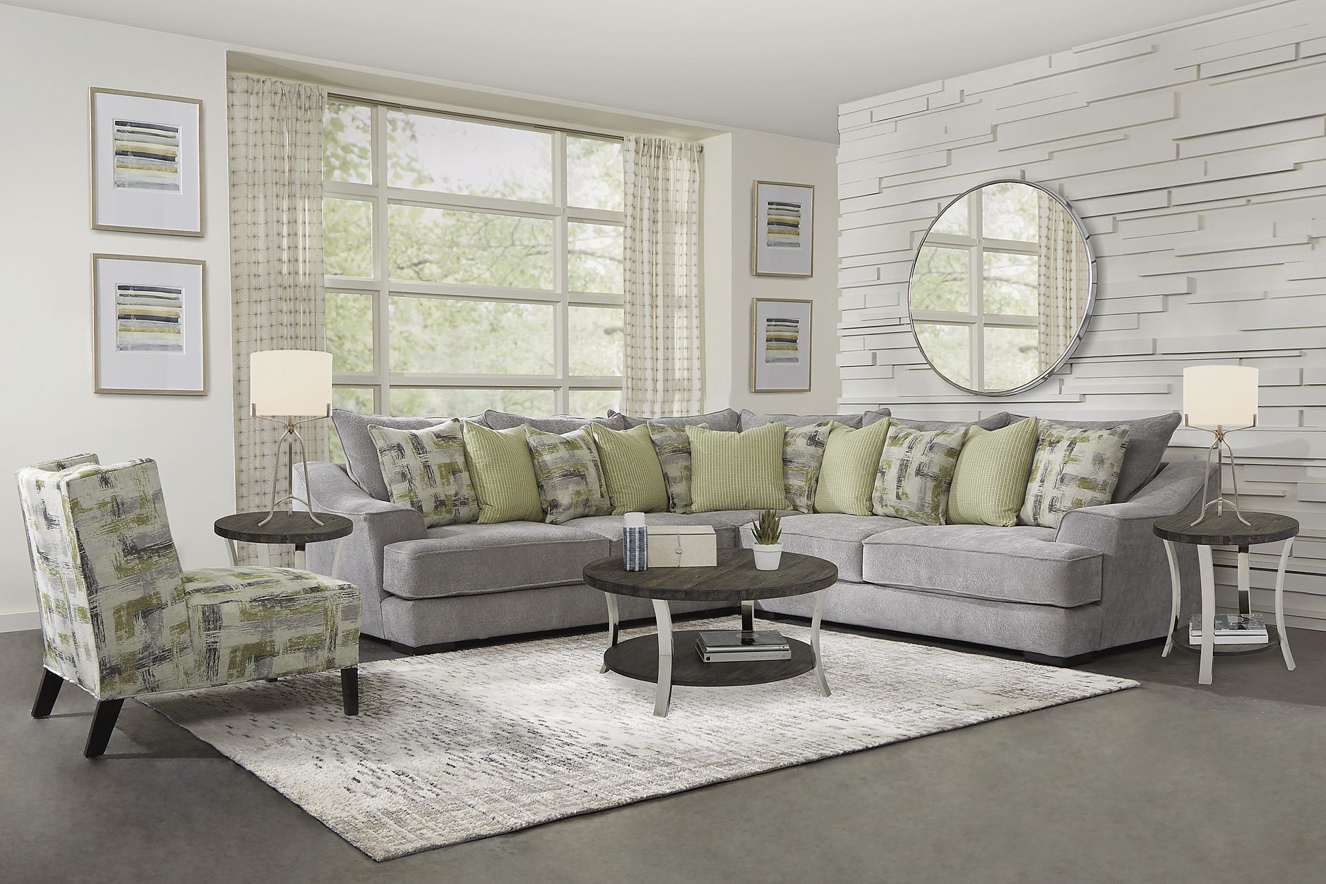 Kinley Gray 3 Pc Sectional - Image 2