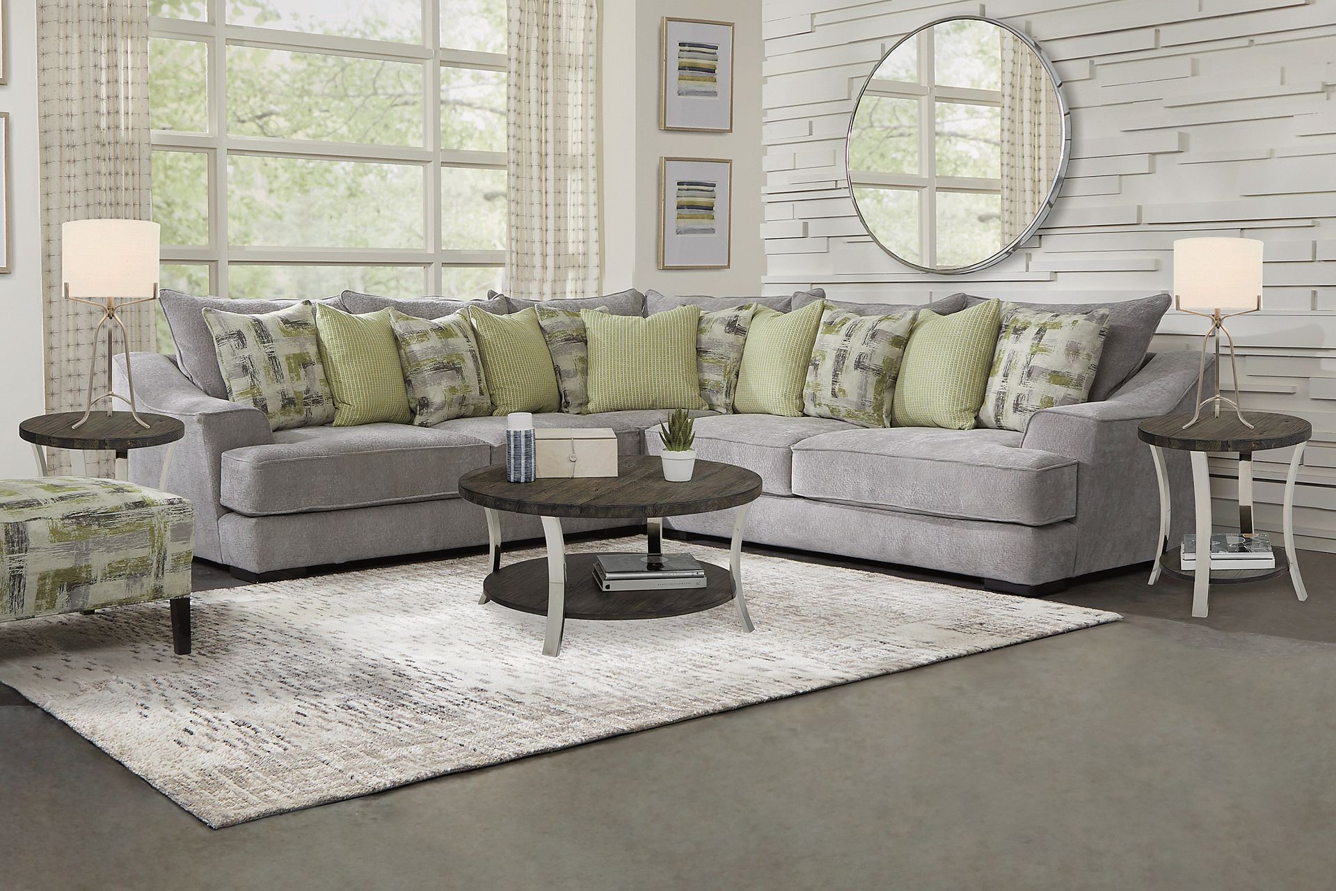 Kinley Gray 3 Pc Sectional - Image 2
