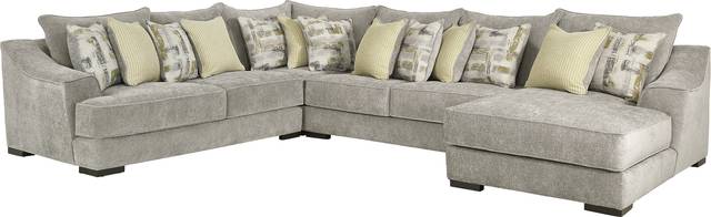Kinley Gray 4 Pc Sectional - Thumbnail - Image 1