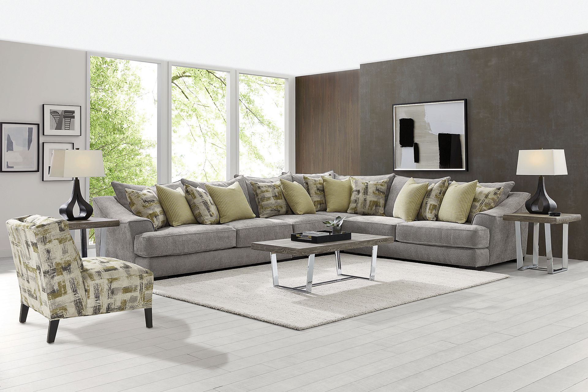 Kinley Gray 7 Pc Sectional Living Room - Image 1