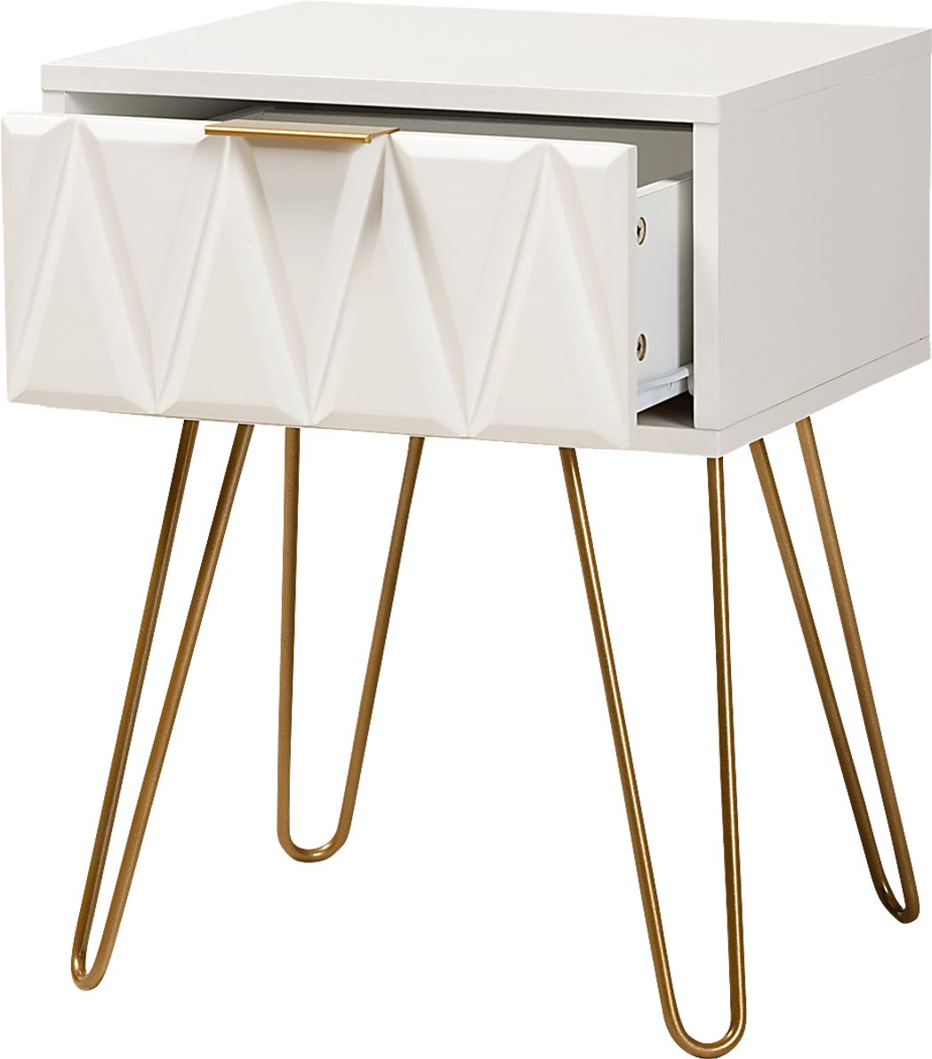 Kinneil White End Table Rooms To Go